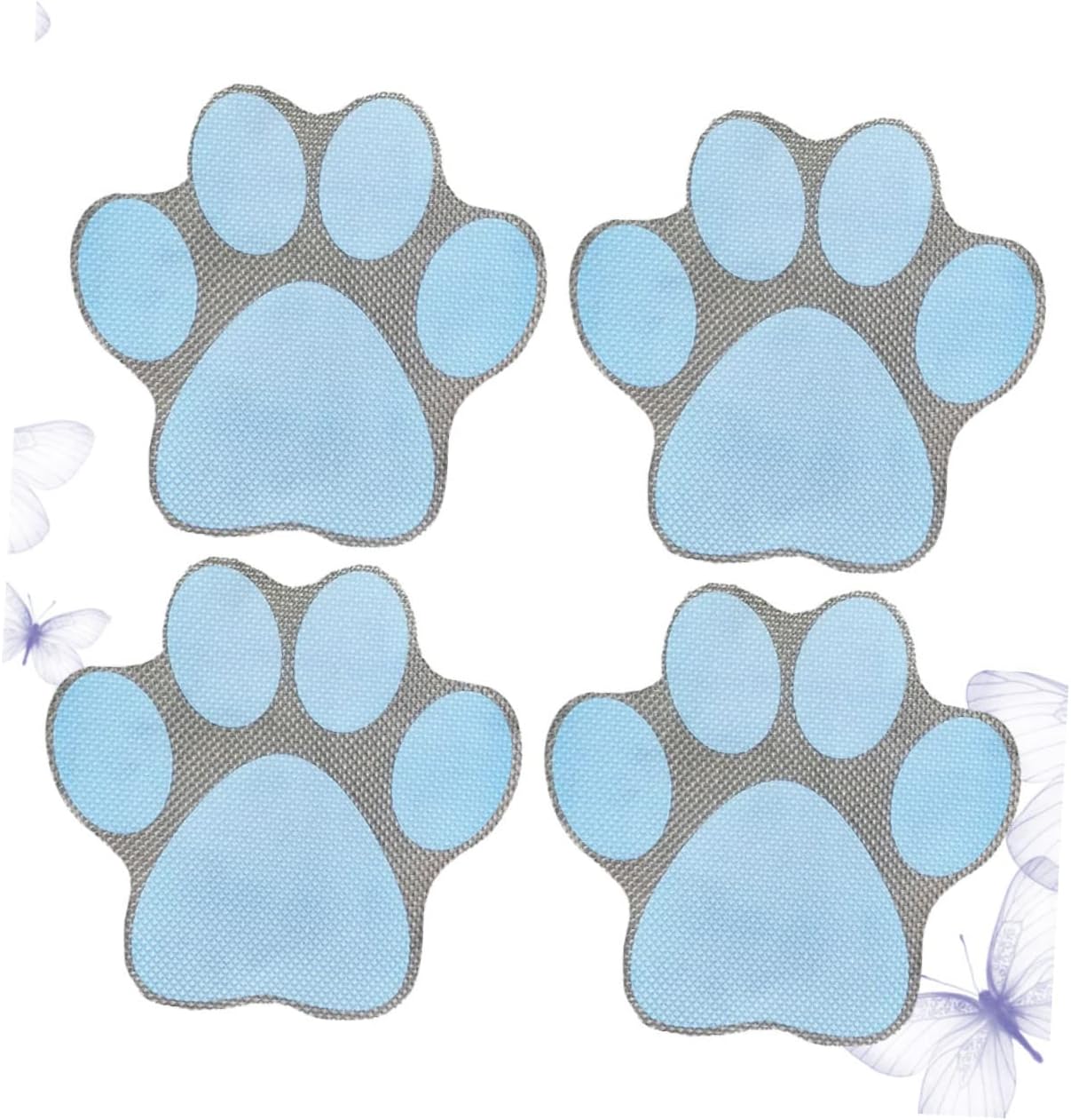 4-Piece Cartoon Dog Footprint Stickers for Bathtub Safe Fun Bath Time