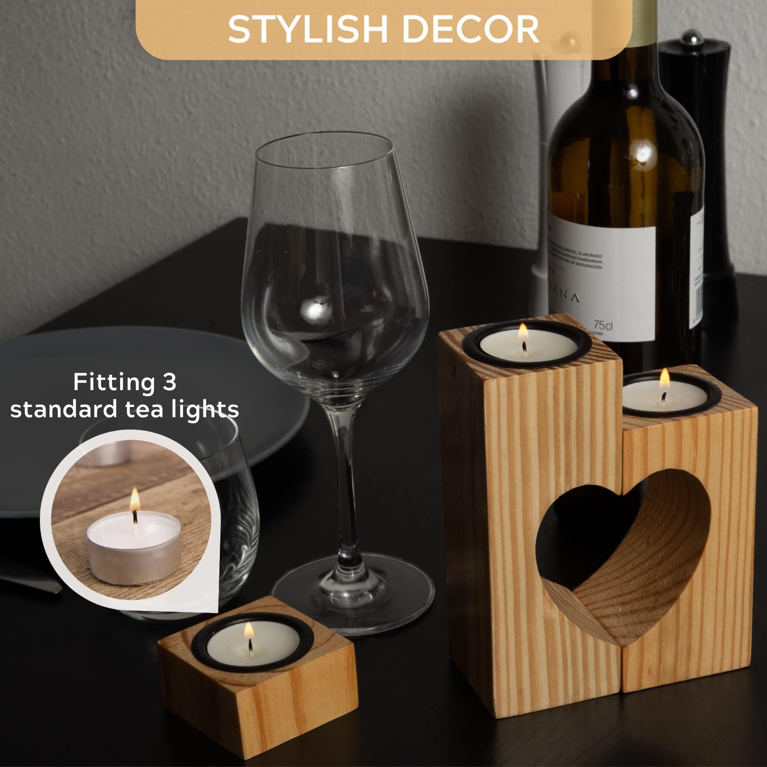 TBFM Heart Candle Holder Set