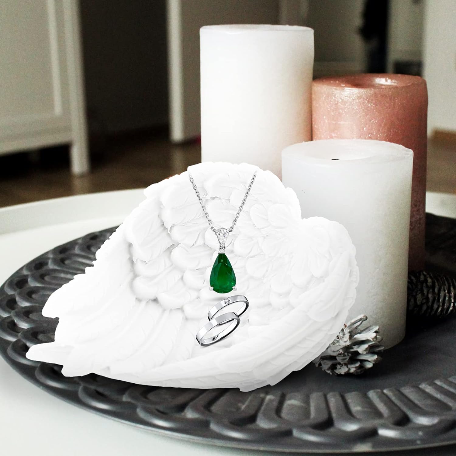 Angoily Tray Ornaments - Elegant Storage Display for Home Kitchen