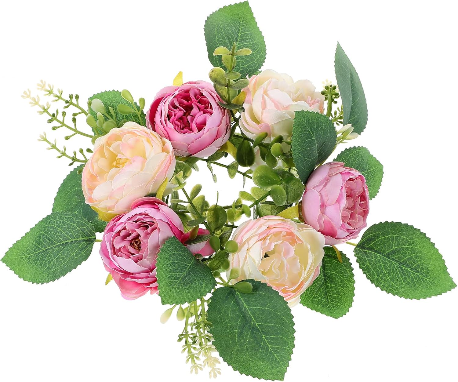 Charming Small Peony Candle Wreath