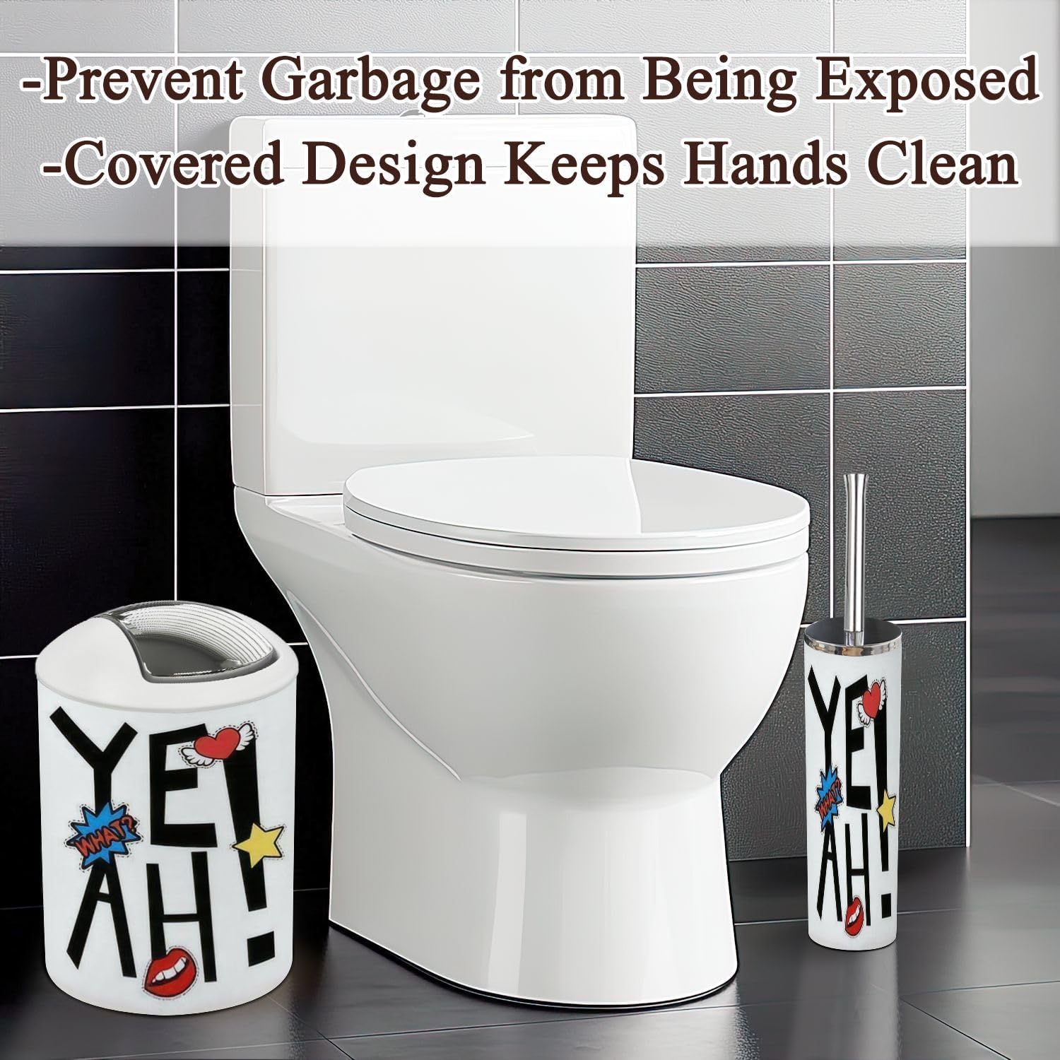 Bathroom Accessories Set - 6-Piece Essential Kit for Modern Home Use
