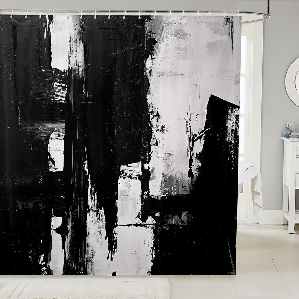Bath Time Fun for Kids 72 Geometric Abstract Shower Curtain