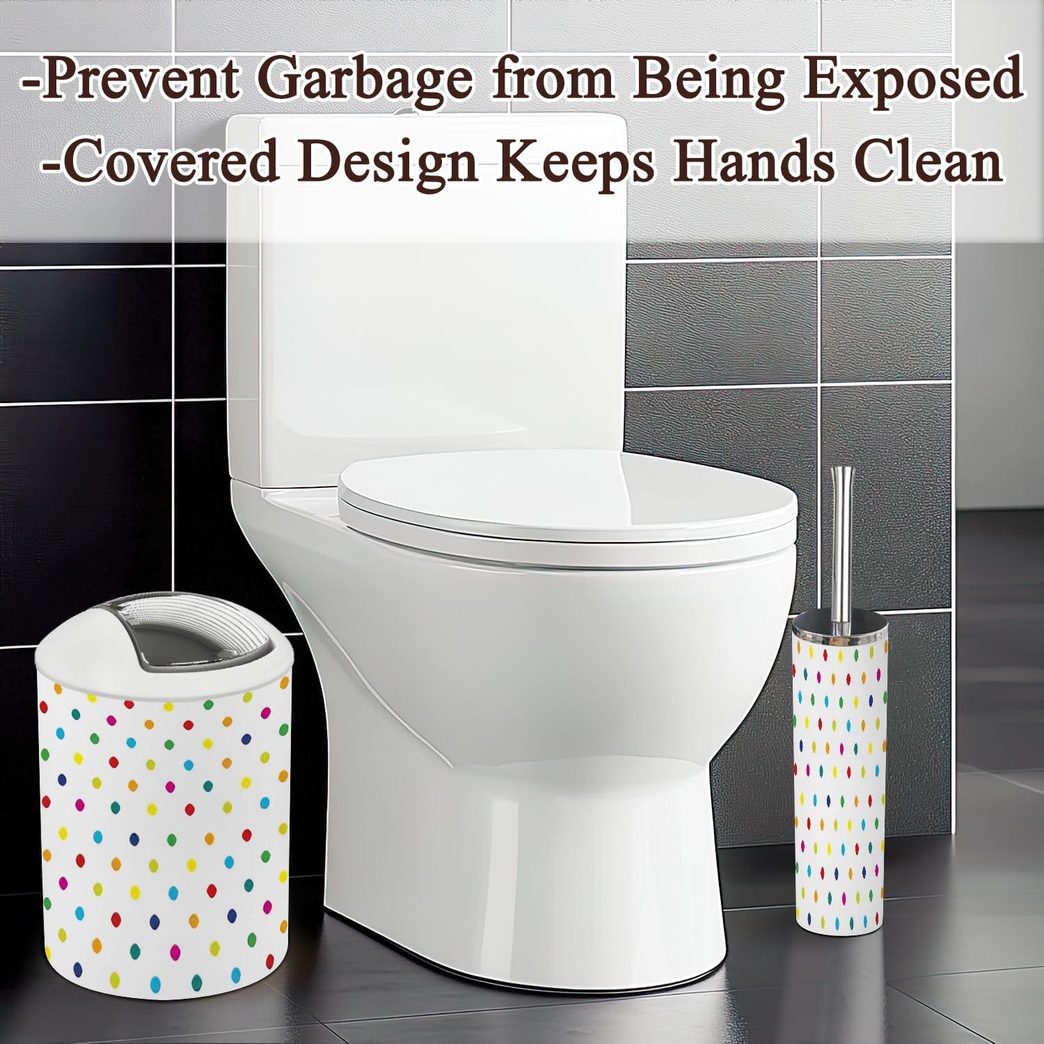 6-Piece Bathroom Accessory Set Modern Design for Home Commercial Use