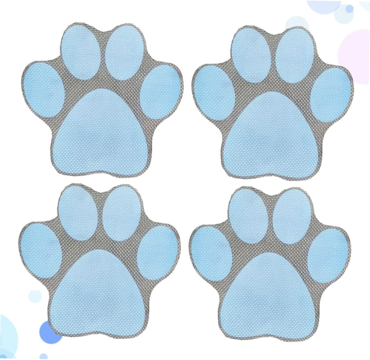 Happyyami 4-Piece Cartoon Dog Footprint Sticker Set for Bathtub Bath Safety