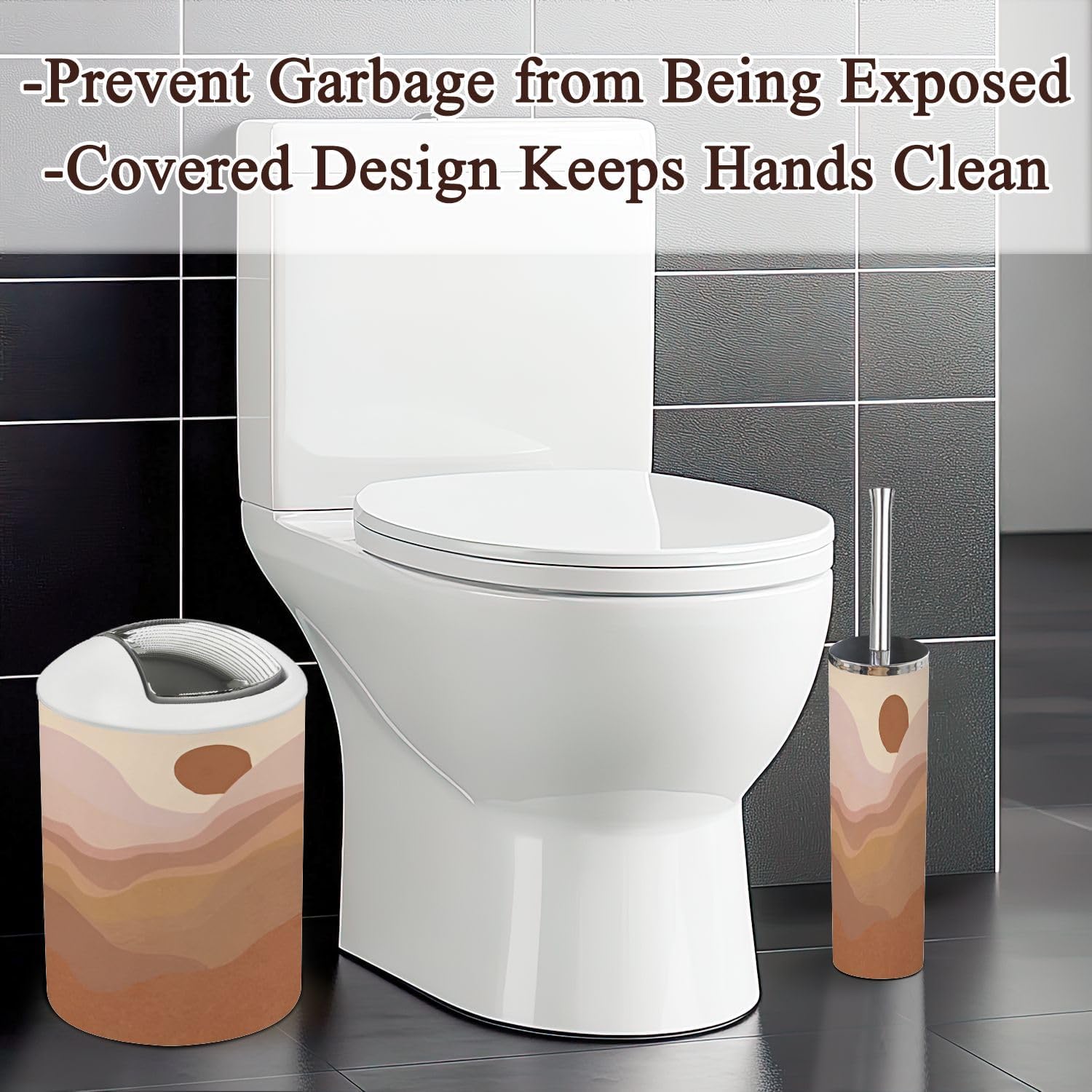 Contemporary Bathroom Accessories Set 6 Pcs