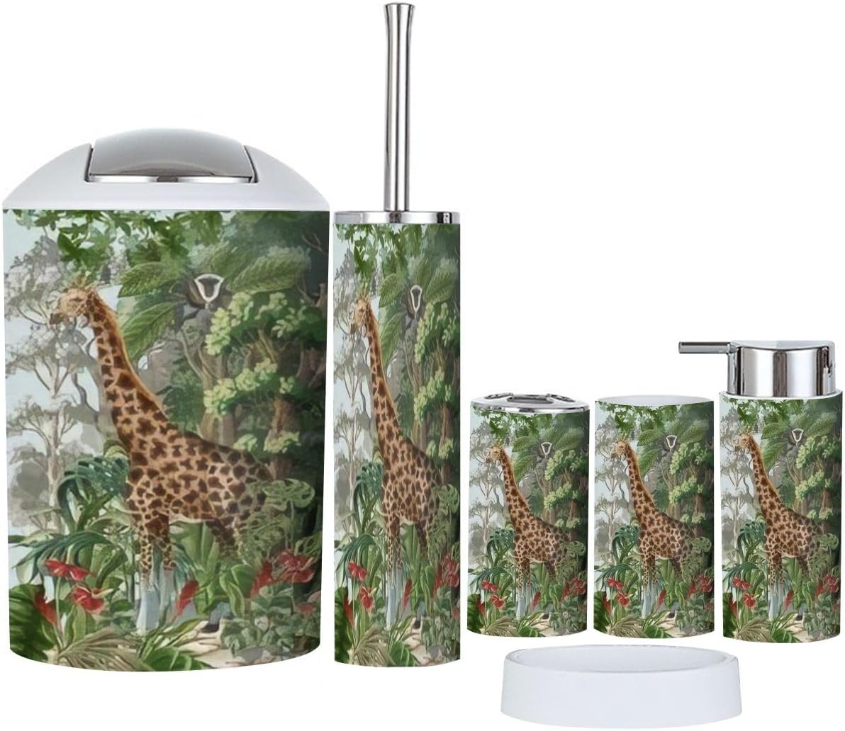 Set of 6 Funny bathroom accessories for Kids Adults