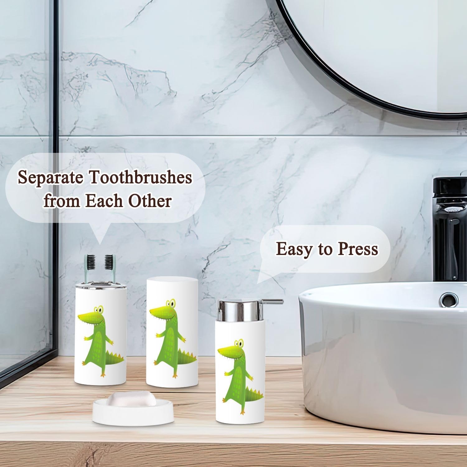 Silly bathroom accessories set for kids from JBNJANKDAV