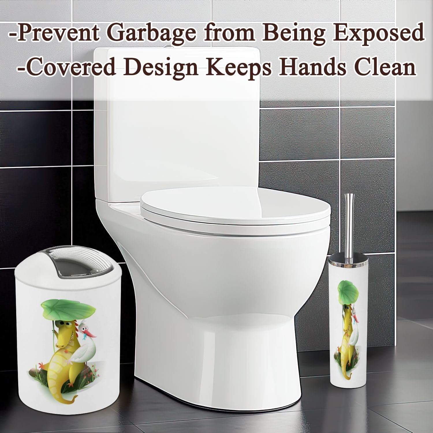 Funny Silly Friends Bathroom Accessories Set 6 Pcs