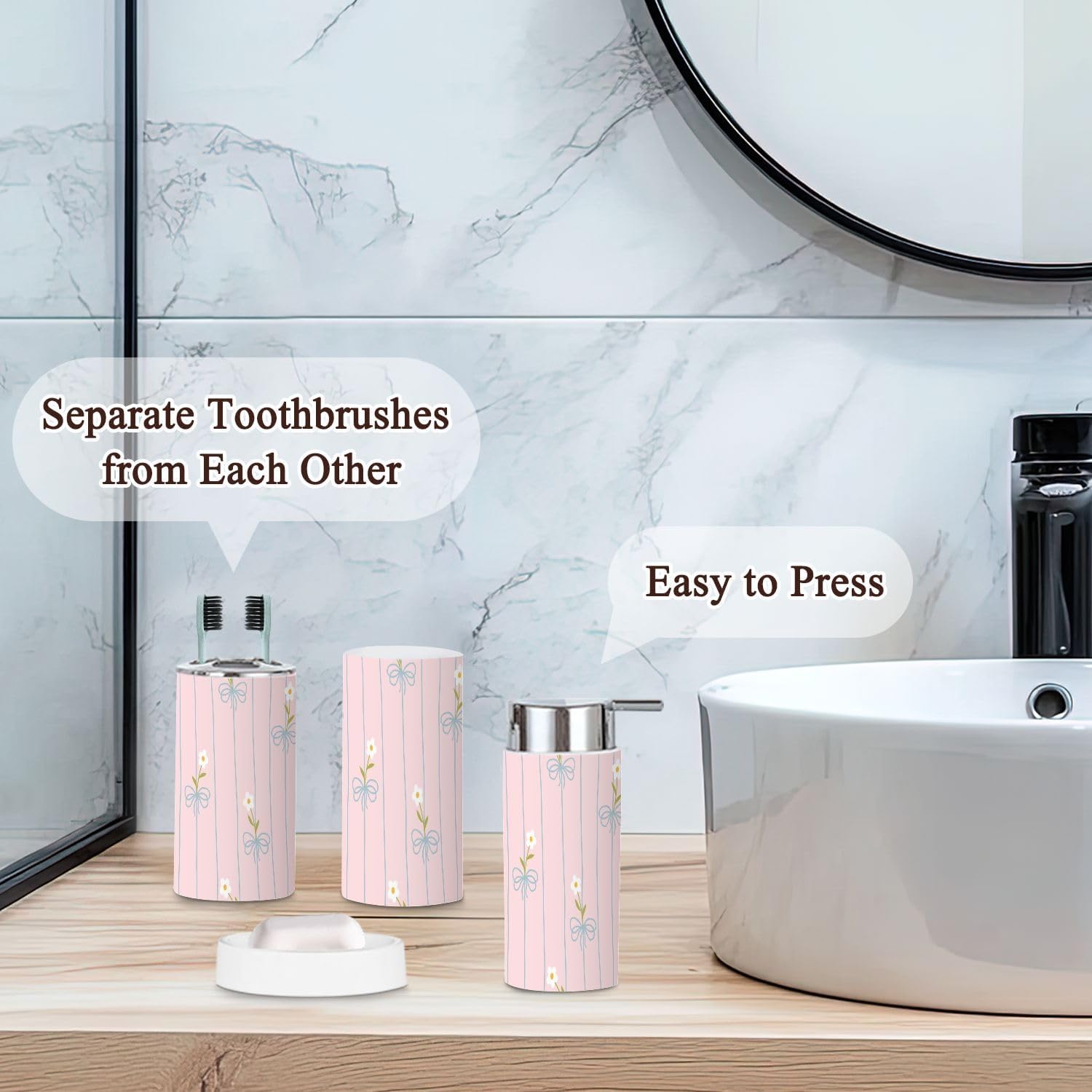 Cozy Cute Kawaii Bathroom Set 6 Pcs