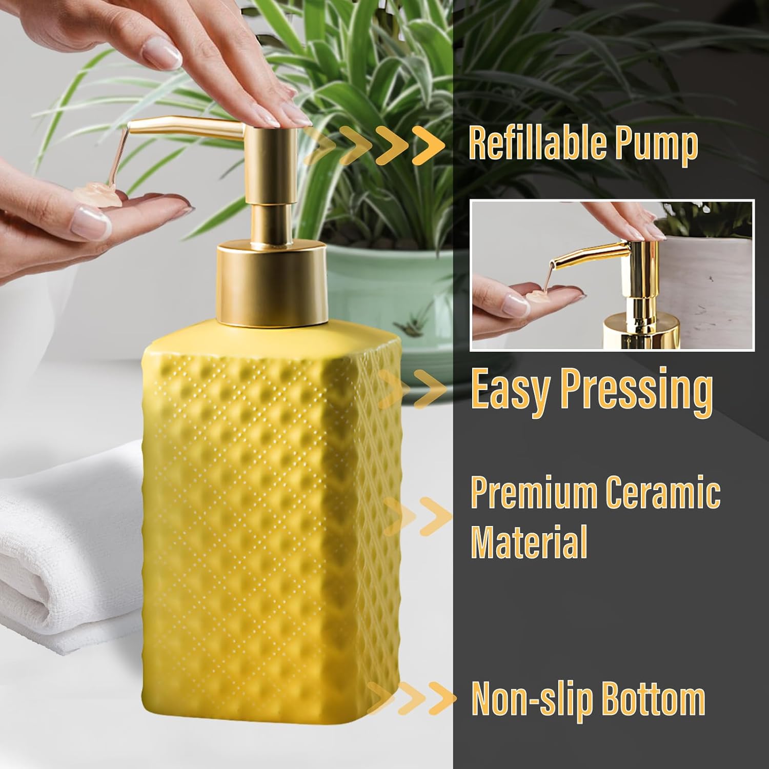 Elegant Yellow bathroom set for a clean and stylish look