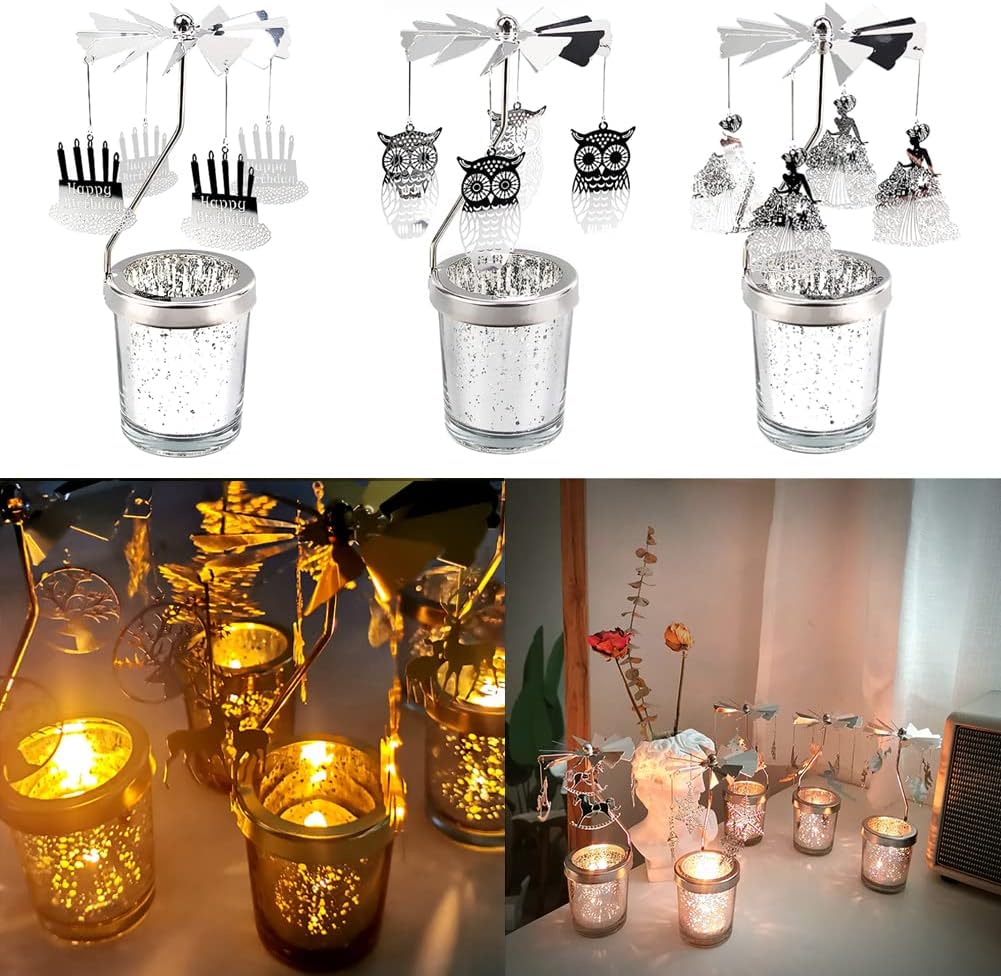 Elegant Rotating Candle Holder