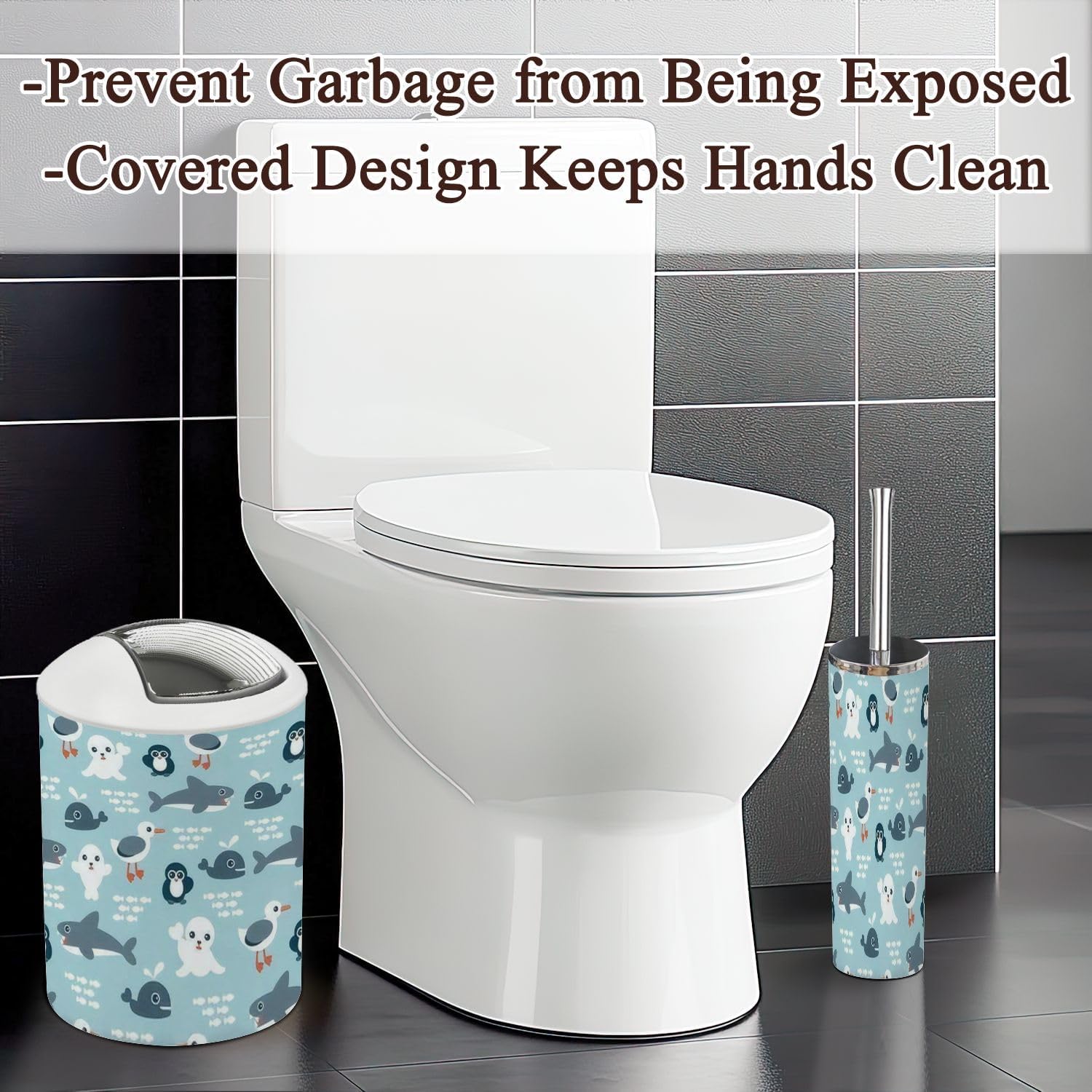 Bathroom Accessories Set 6 Pcs Durable Modern Decor