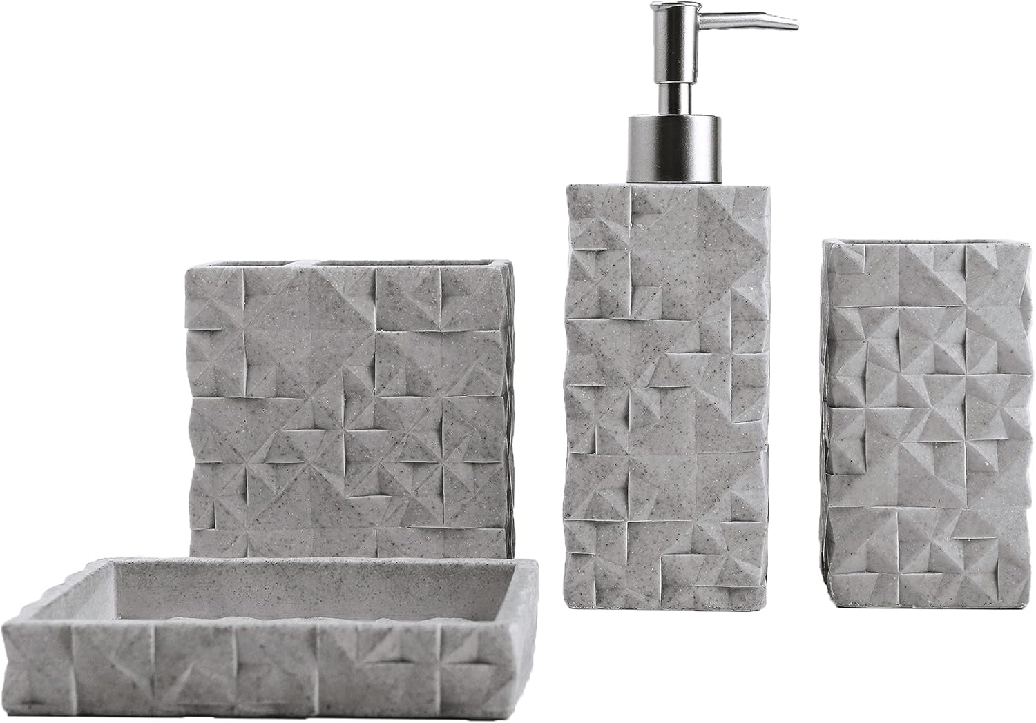 Hymmah Bathroom Accessories Set 4 Pcs Resin