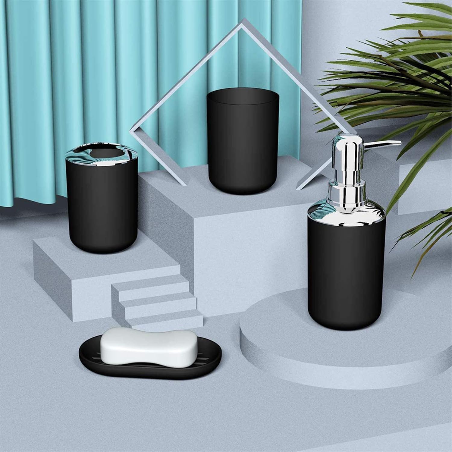 Complete 4-Piece Bathroom Accessory Set