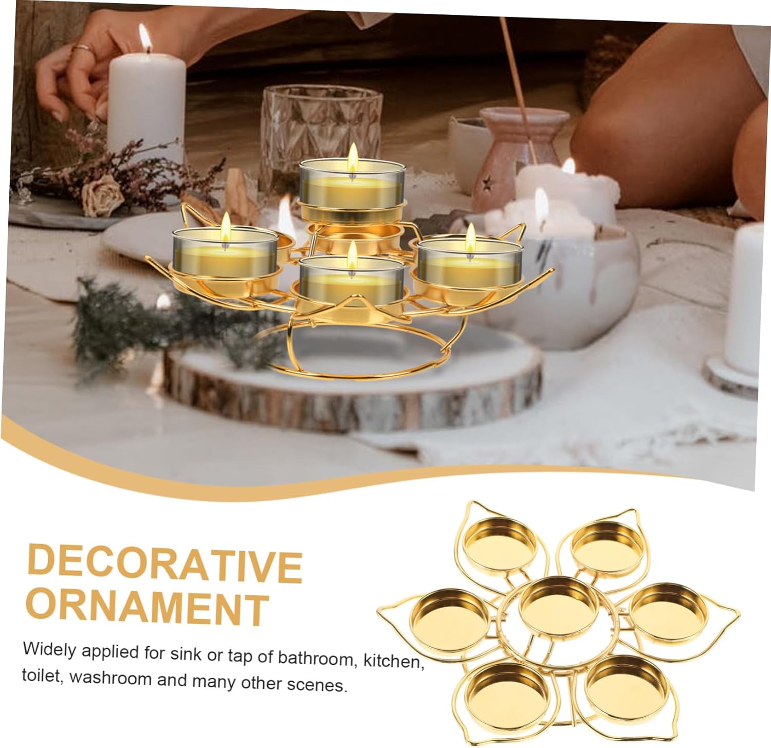 Modern Lotus Candle Holder for Home Religious Use