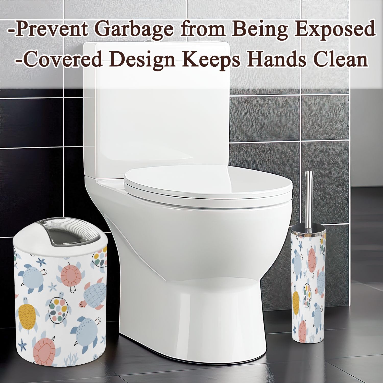 Scandinavian Style 6 Piece Bathroom Accessories Set