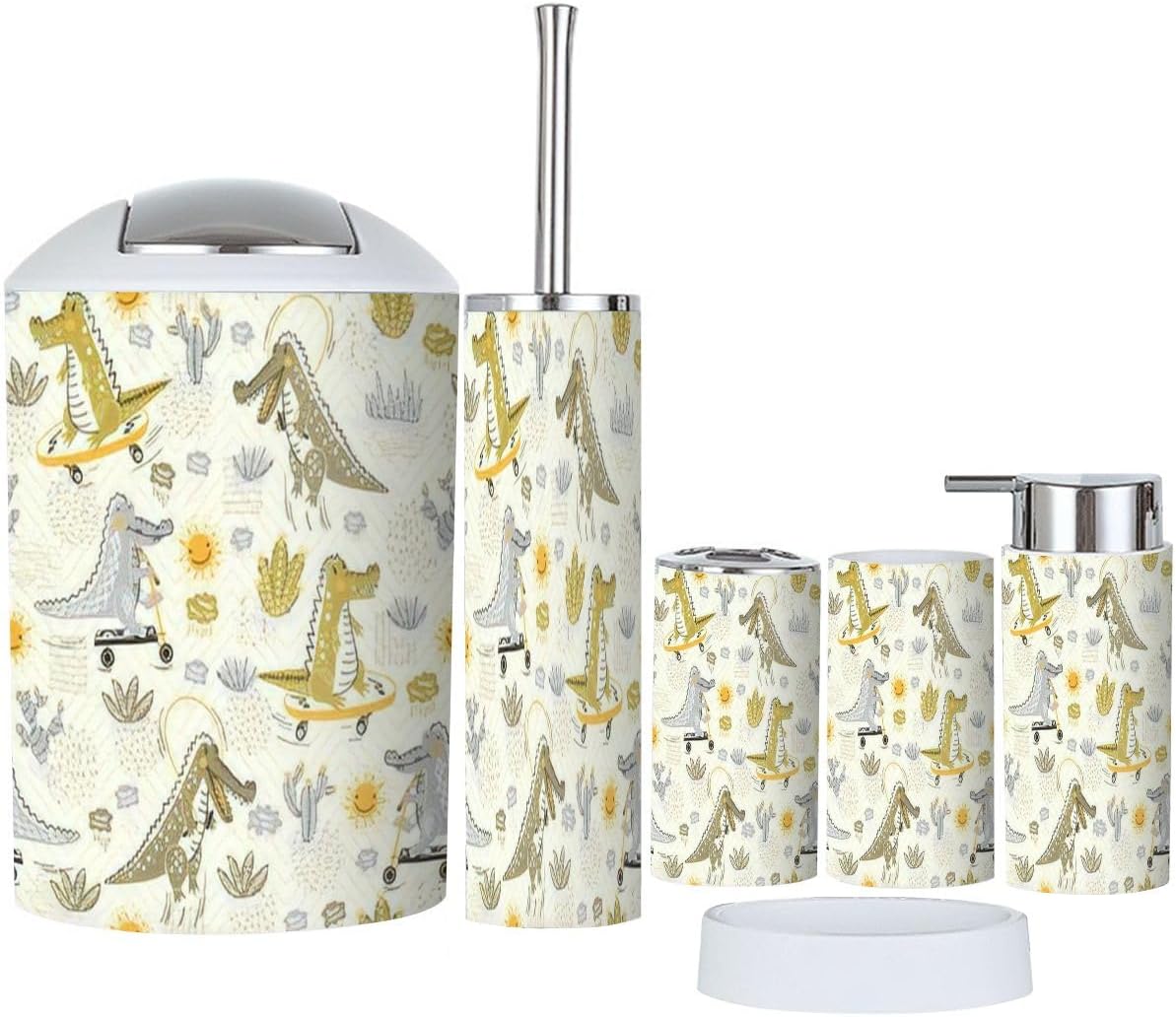 6-Piece Bathroom Accessories Set for Modern Bathrooms