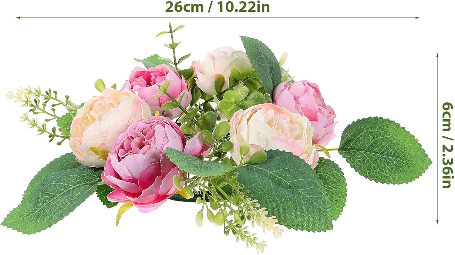 Charming Small Peony Candle Wreath