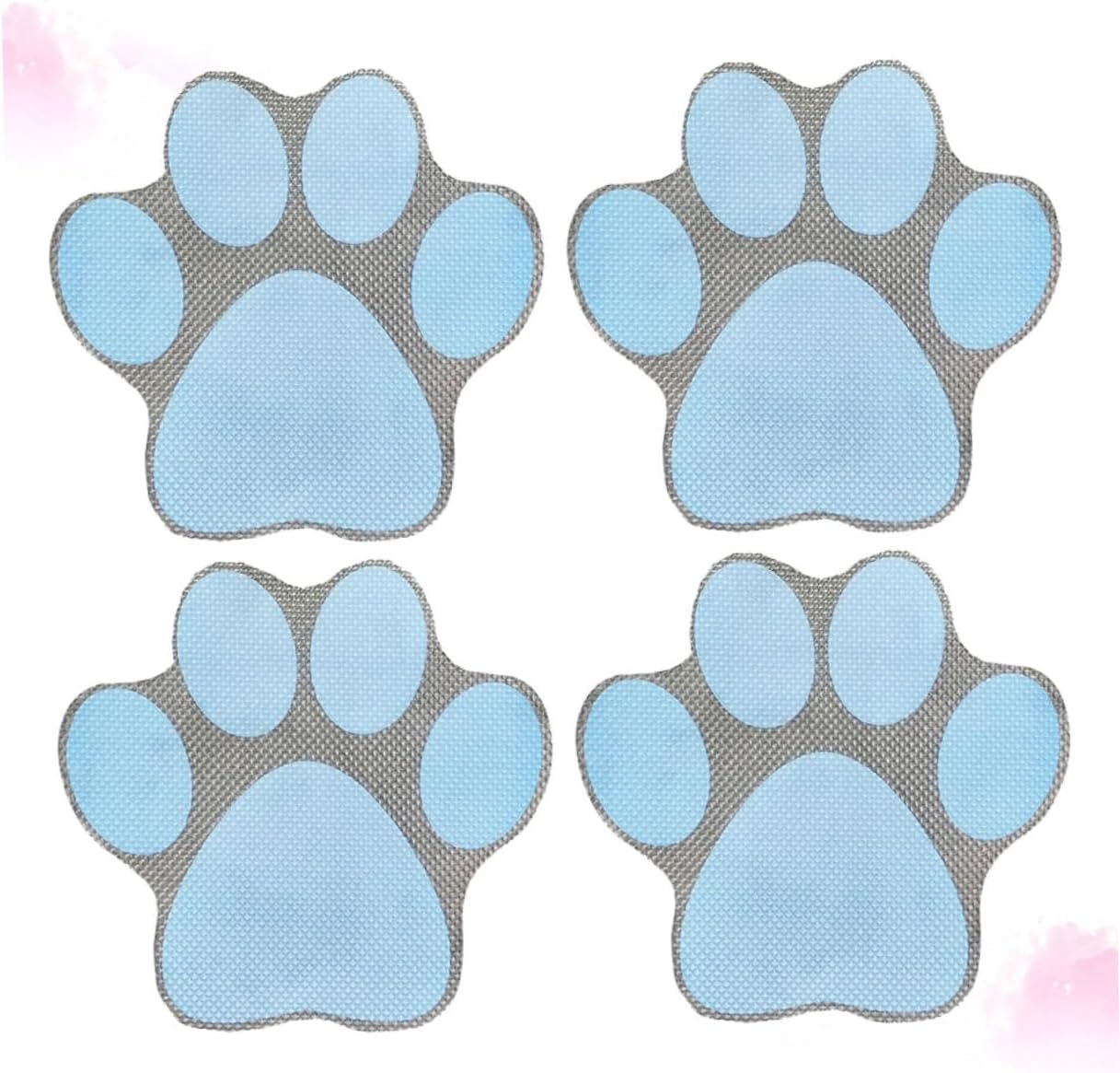 4-Piece Cartoon Dog Footprint Stickers for Bathtub Safe Fun Bath Time