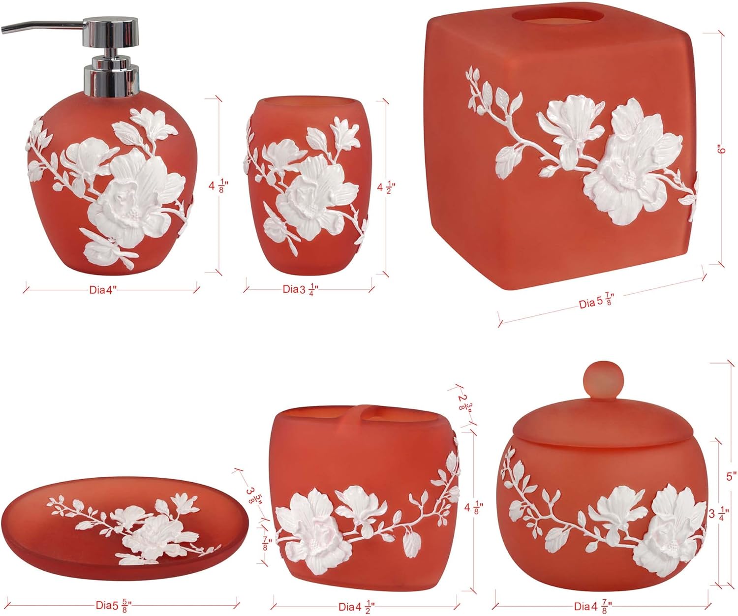Elegant 6-Piece Bathroom Accessories Set Perfect for Modern Home