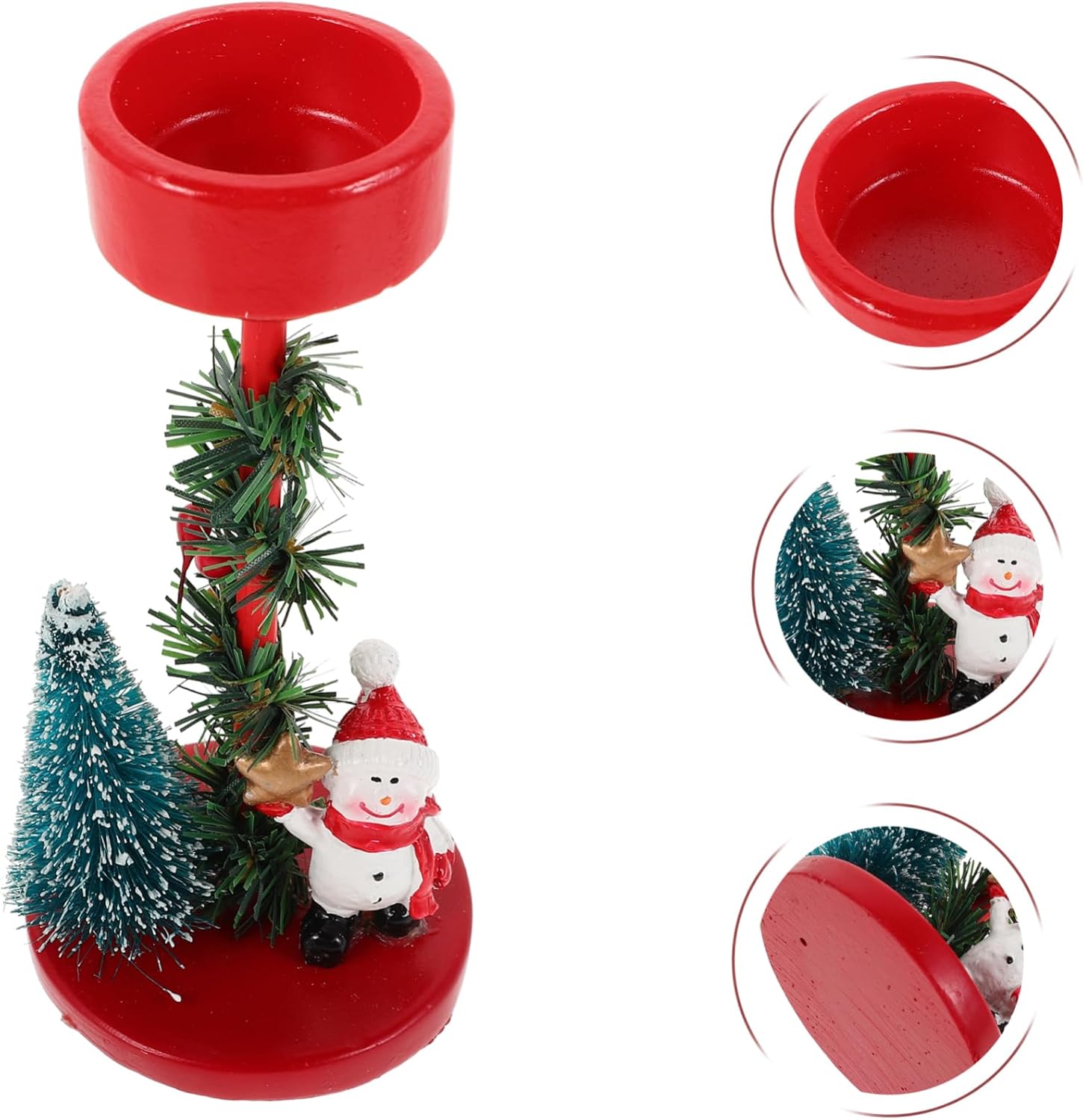 Snowman Holiday Candlestick Holder Decorations