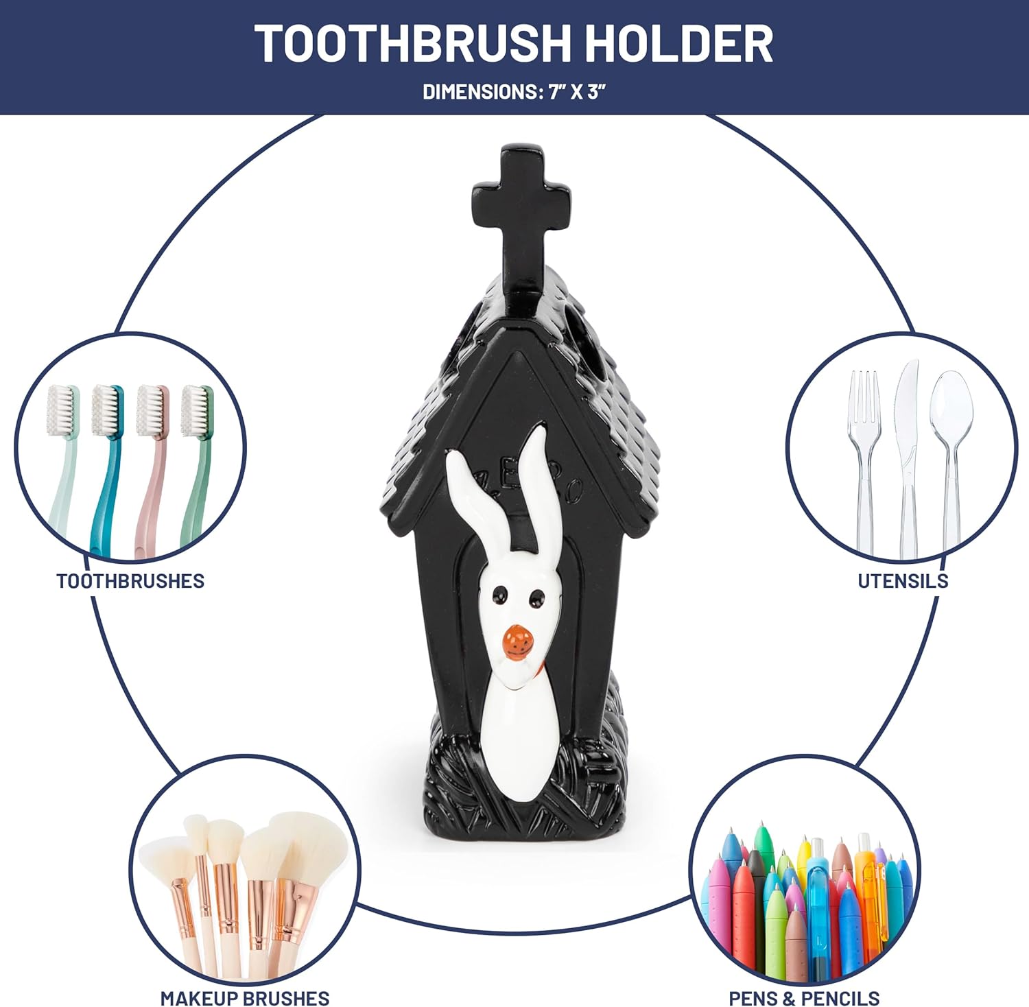 Jay Franco Halloween Bath Accessories Toothbrush Soap Holder Set