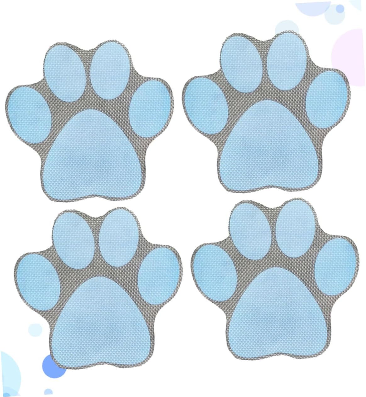 4-Piece Cartoon Dog Footprint Stickers for Bathtub Safe Fun Bath Time