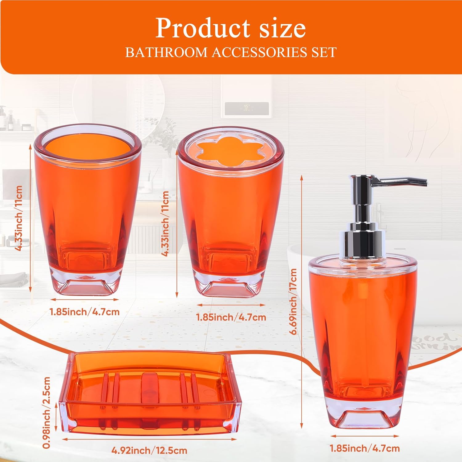 Complete bathroom accessory set for premium modern design