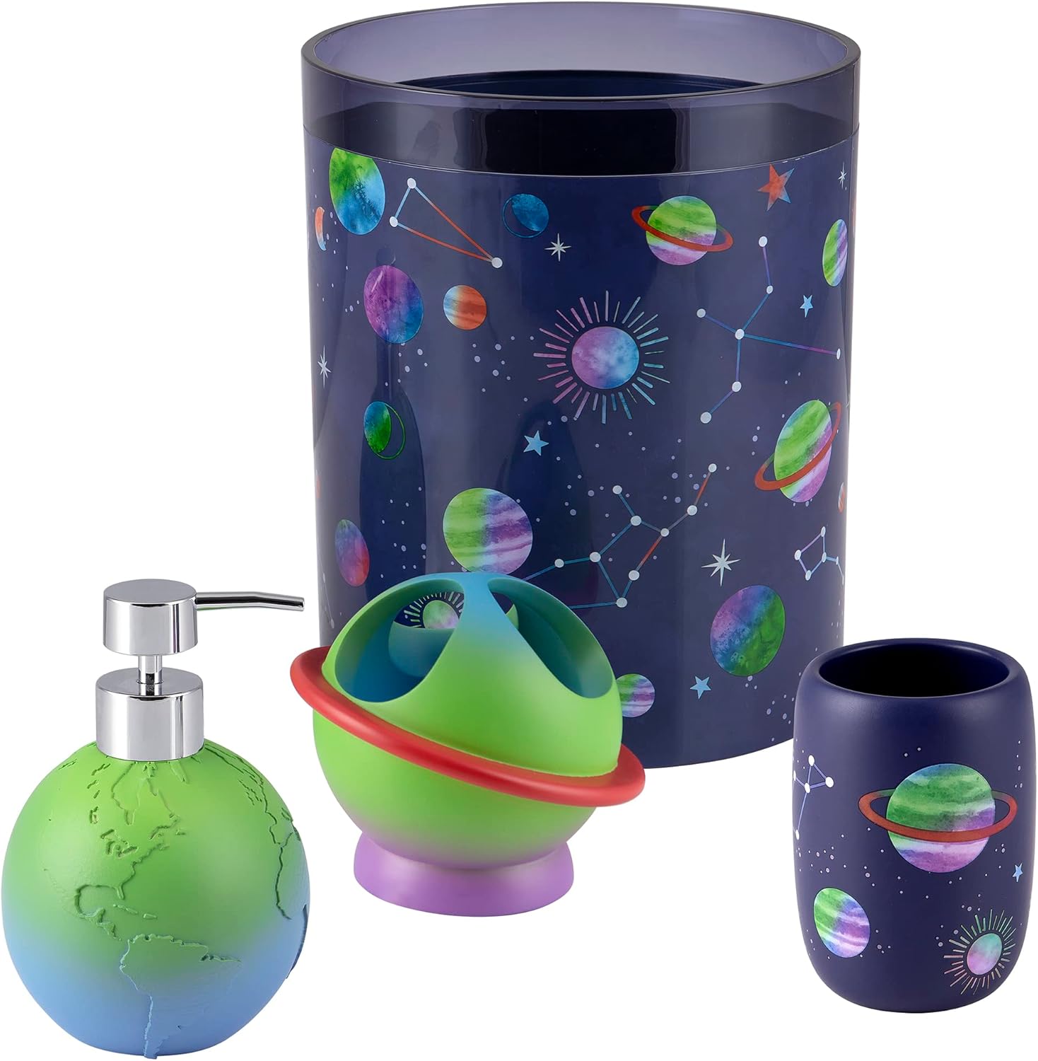 Starry Night 4-Piece Bathroom Accessory Set