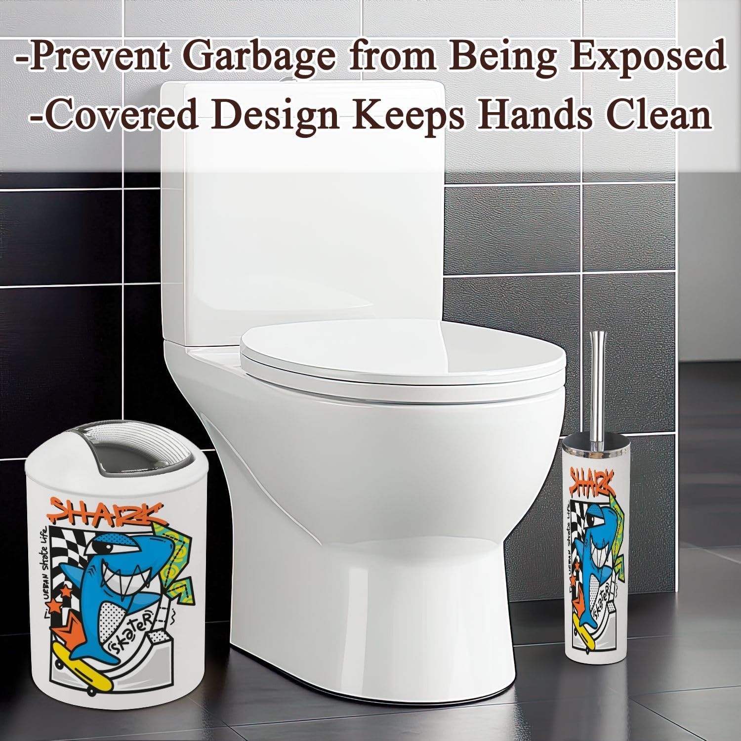 Sturdy Cartoon bathroom Accessories Set Durable Organization for Kids