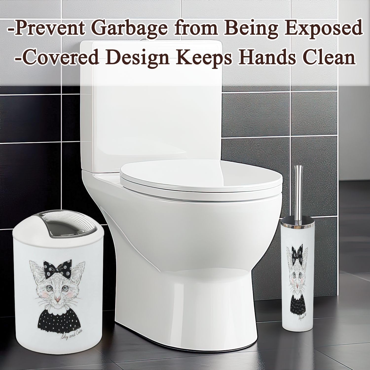 Cute Durable Bathroom Accessories Set for Home Kitchen