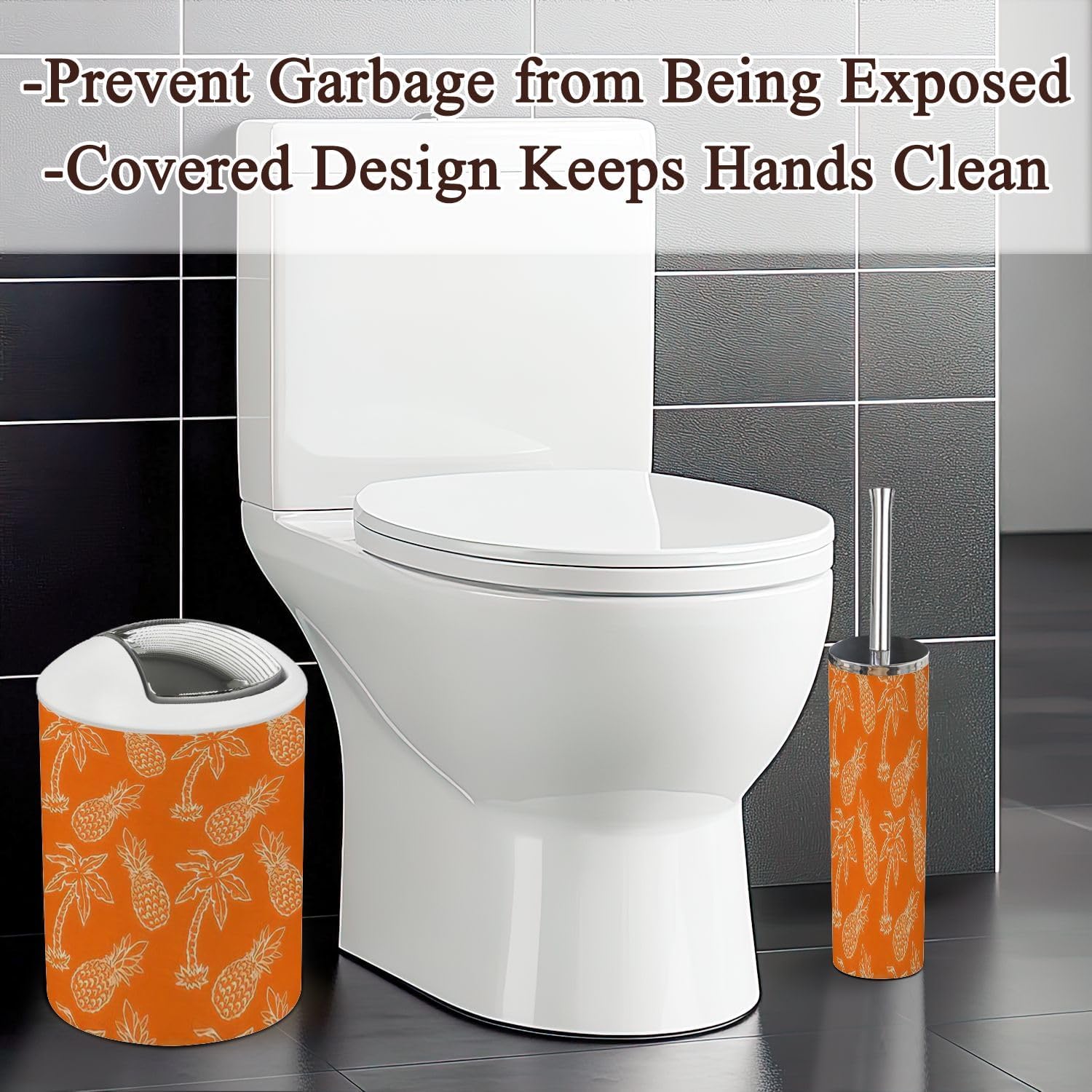 Tropical Bathroom Accessories Set 6 Pcs