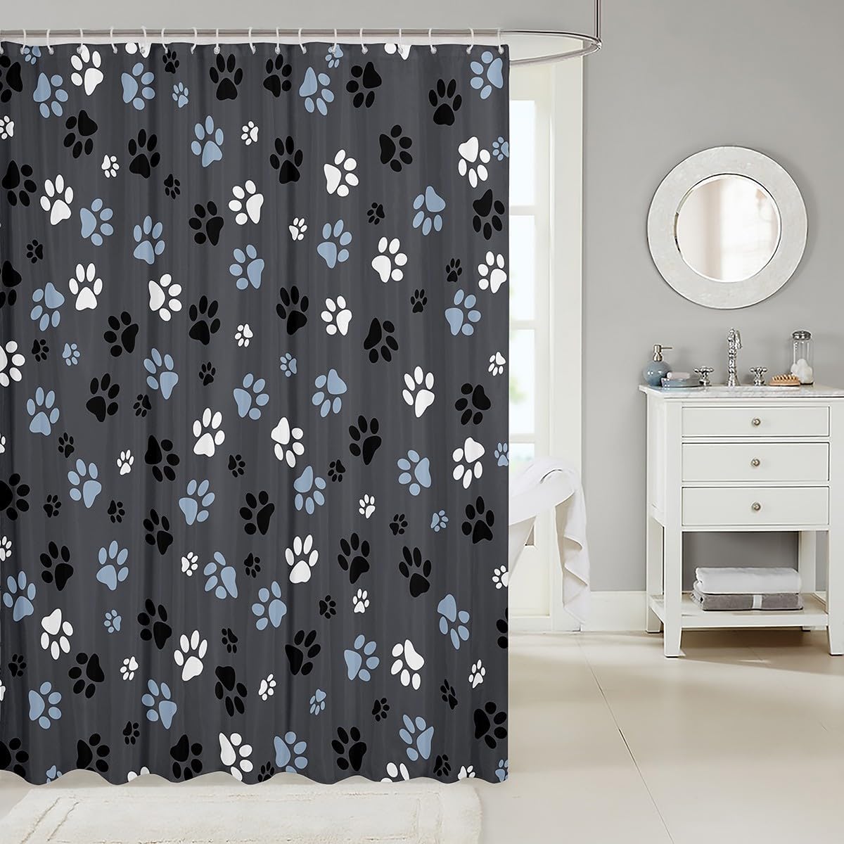 Feelyou Kawaii Dog Dog Bathroom Shower Curtain Set 72x72
