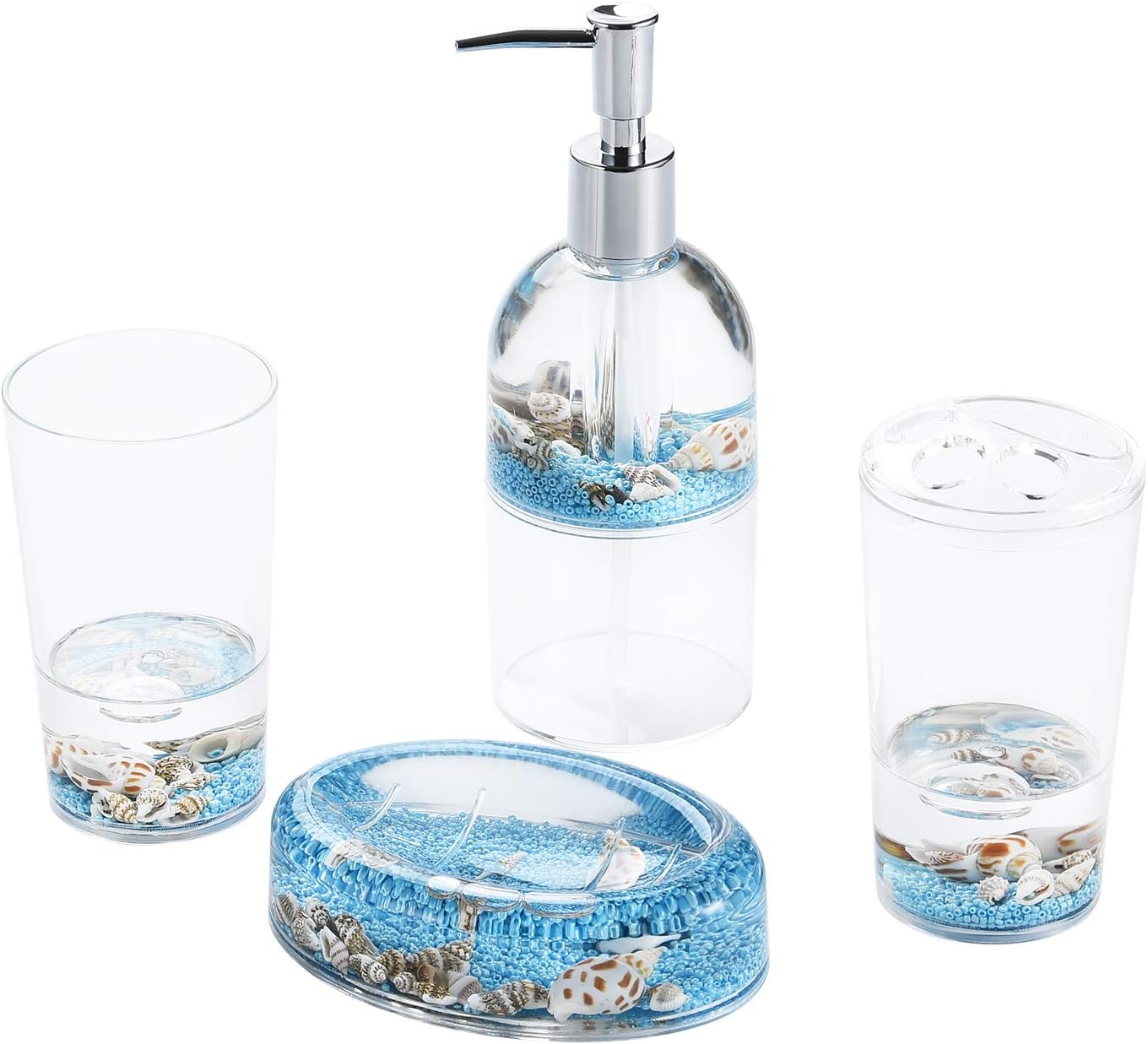 Locco Decor 4 Piece Acrylic 3D Floating Motion Vanity Set