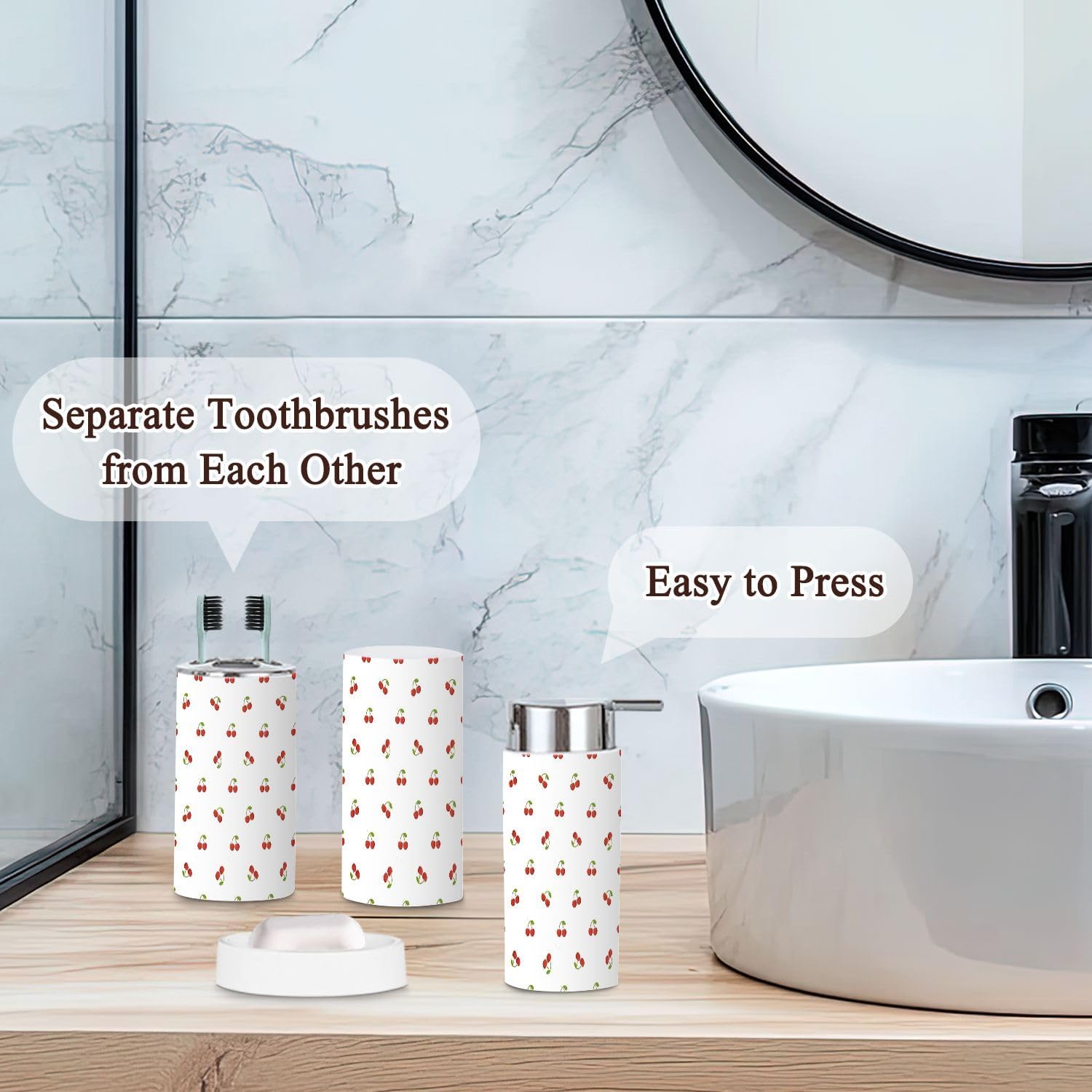 JBNJANKDAV 6-Piece Bathroom Sets Durable Stylish