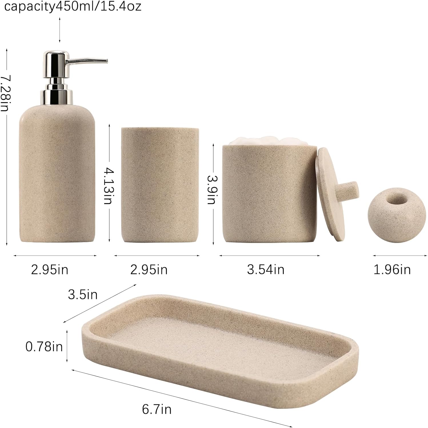 Haocoott 6-Piece Bathroom Accessory Set