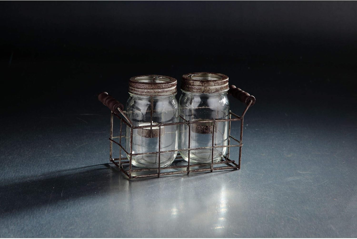 CC Home Furnishings 85 Rustic Clear Glass Tea Light Candle Holder