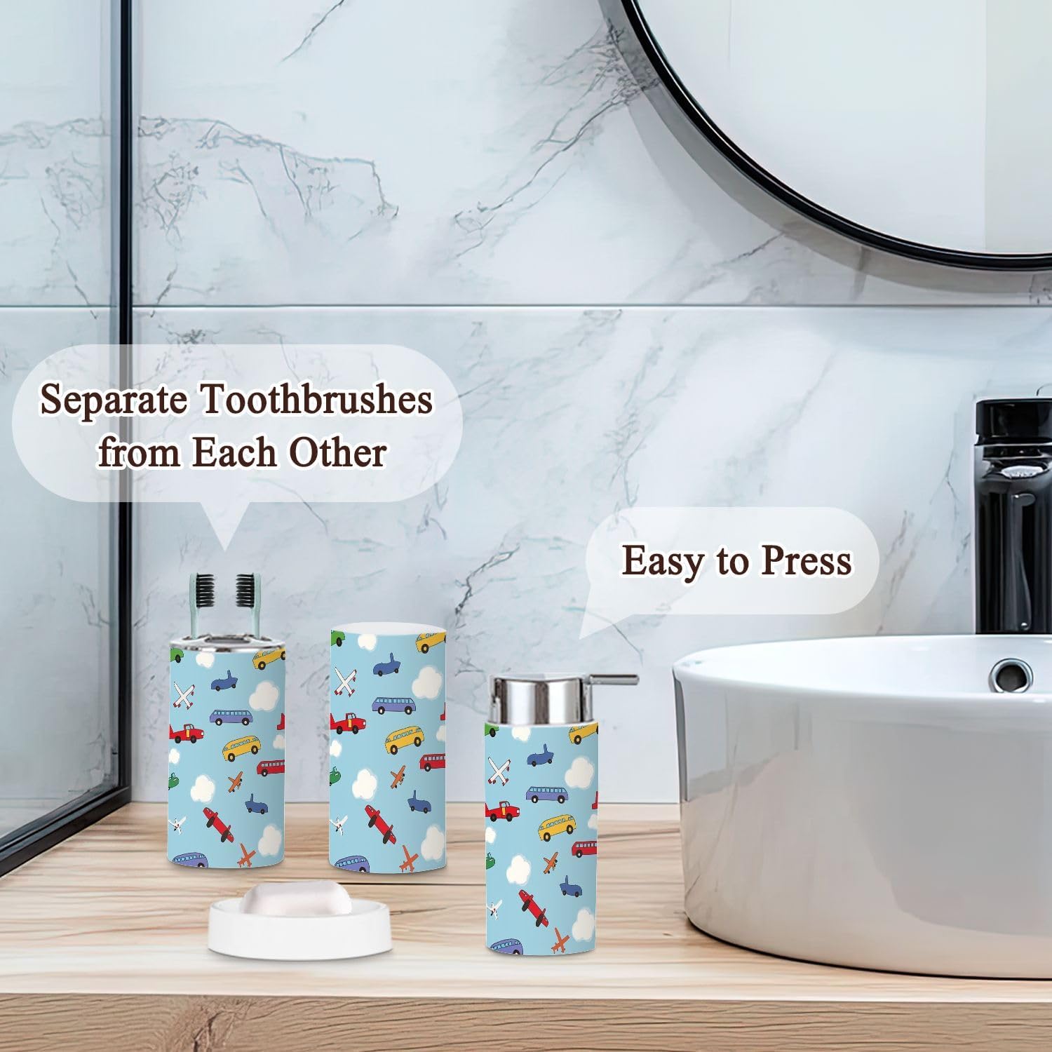 6-Piece Organizing Set for the Bathroom