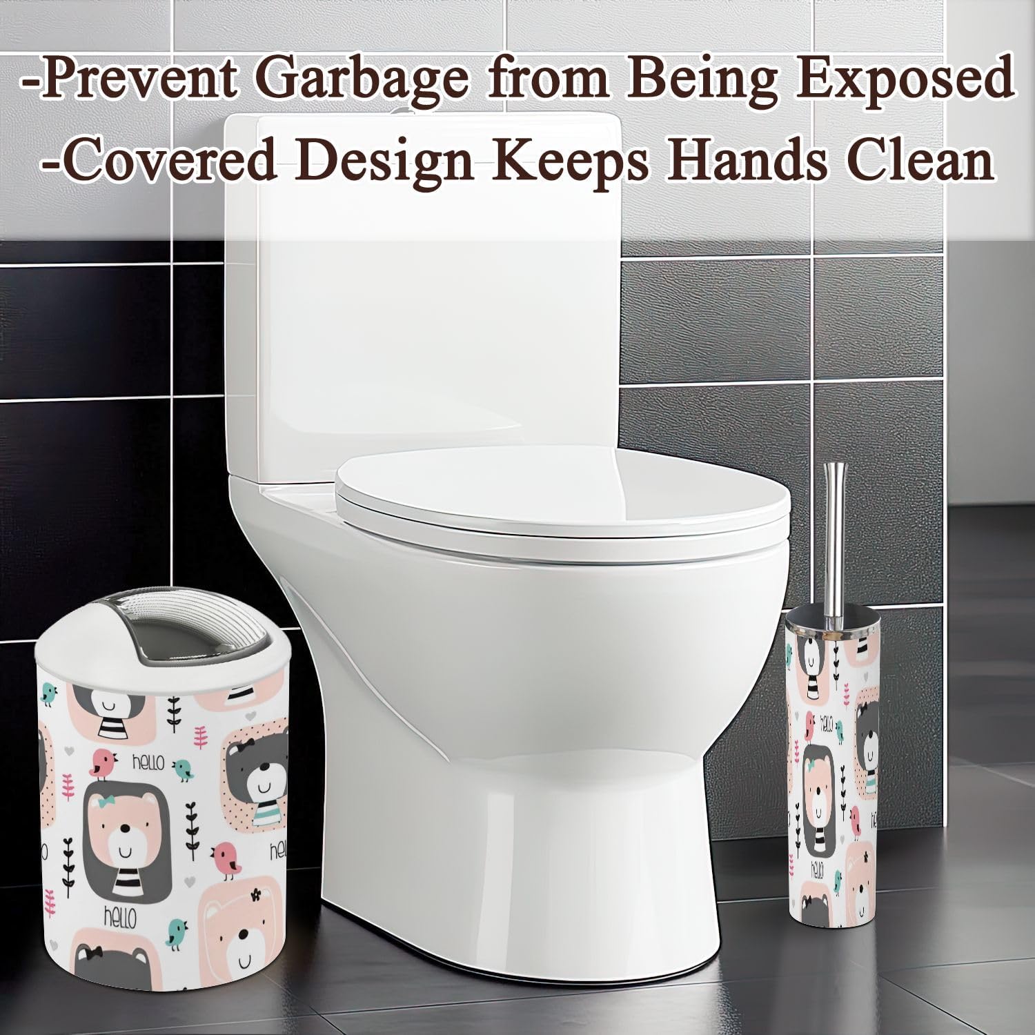 Bathroom Accessories Set 6 Pcs Modern Style