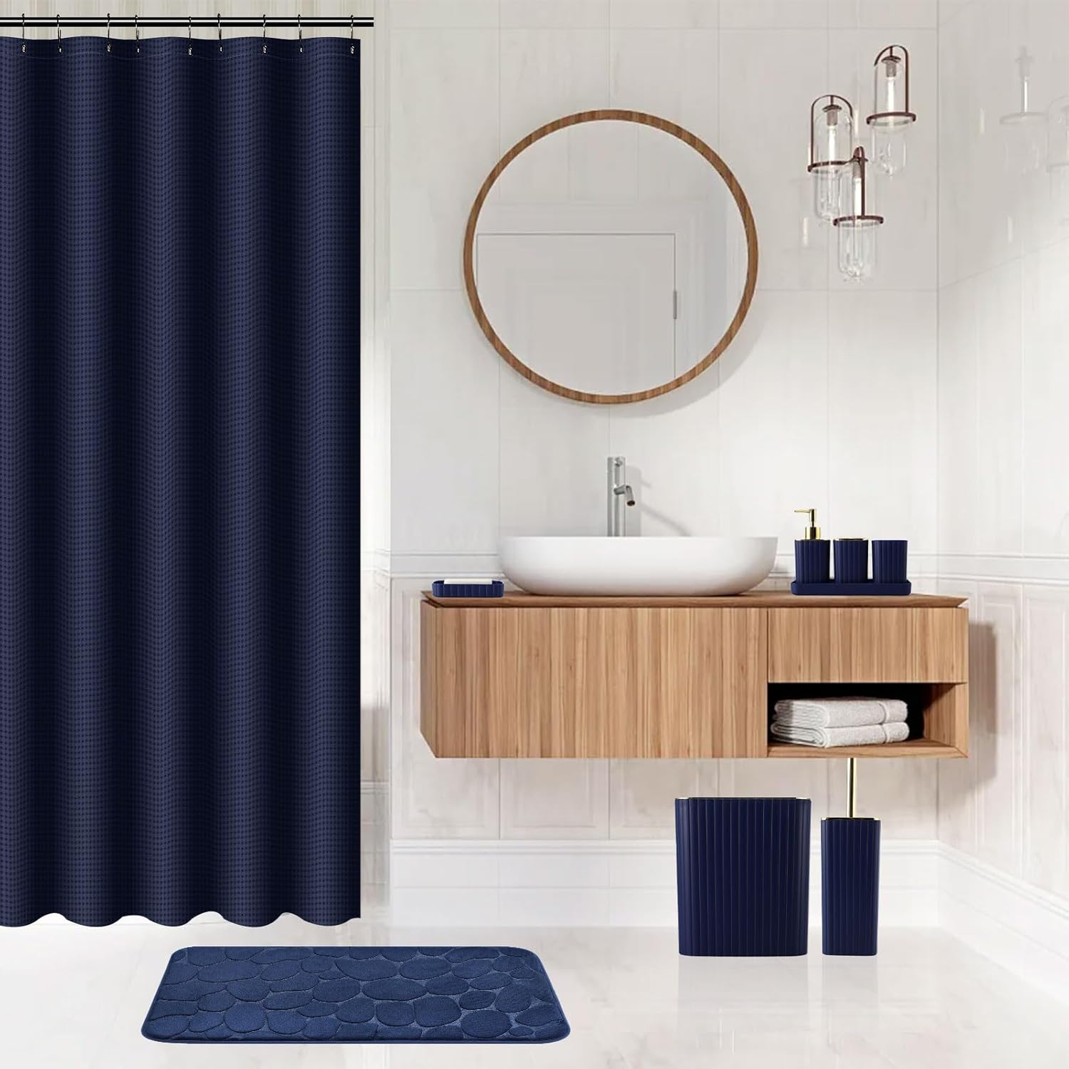 XLHOMO 26-Piece Blue Bathroom Set with Everything You Need