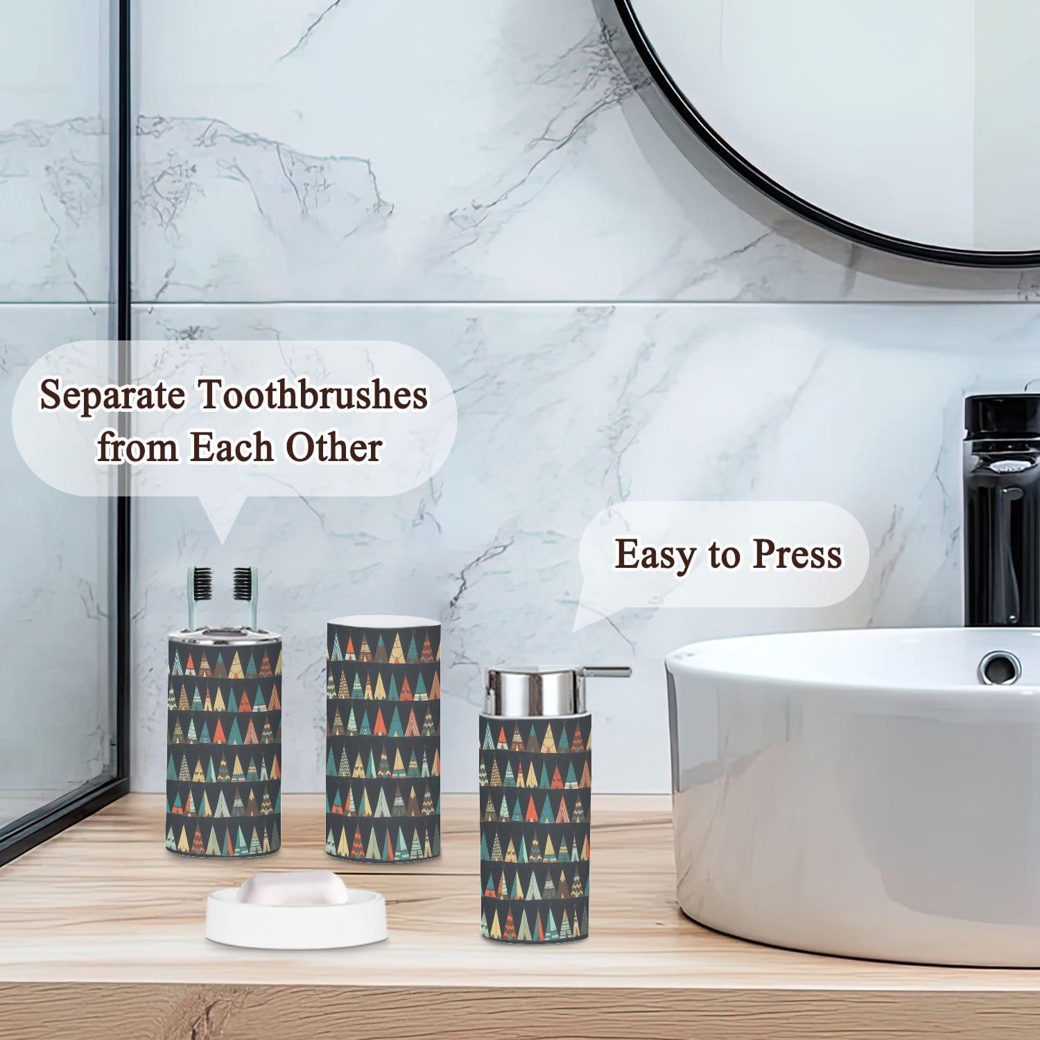 Long-Lasting Strength 6-Piece Native American Bathroom Set