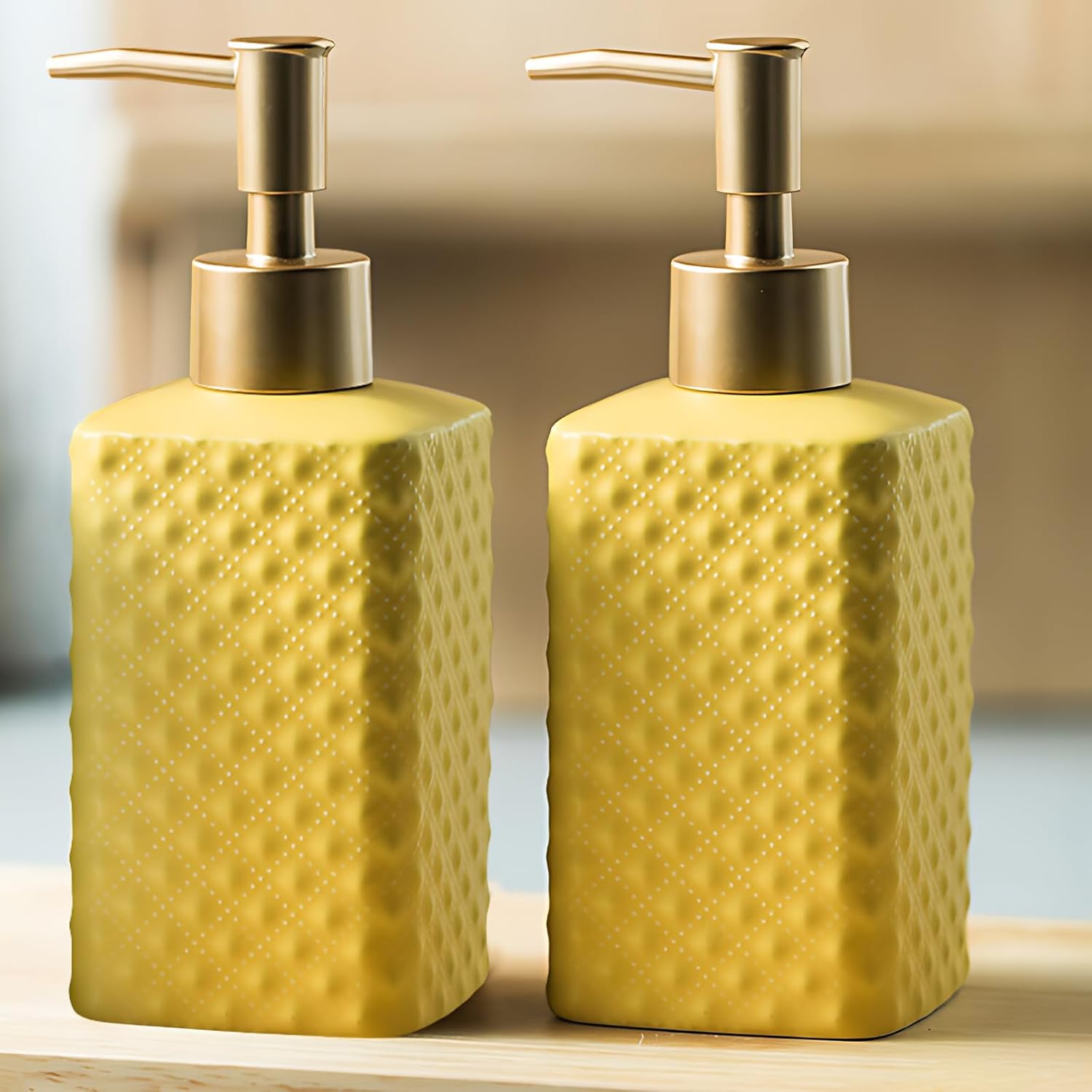 Elegant Yellow bathroom set for a clean and stylish look