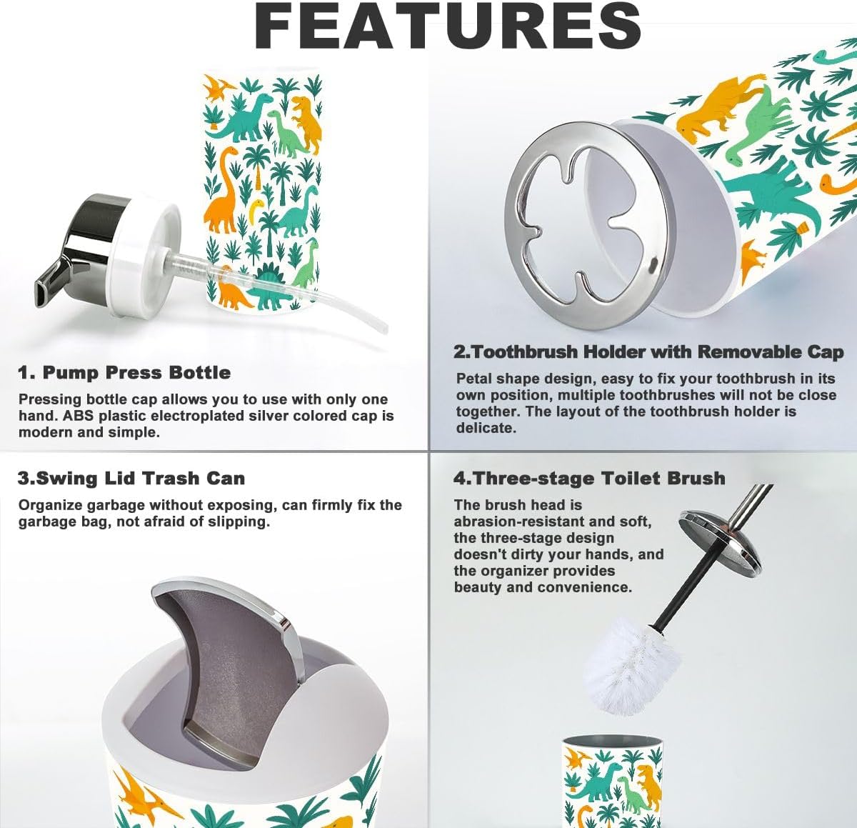 6-Piece Bathroom Accessory Set for Kids