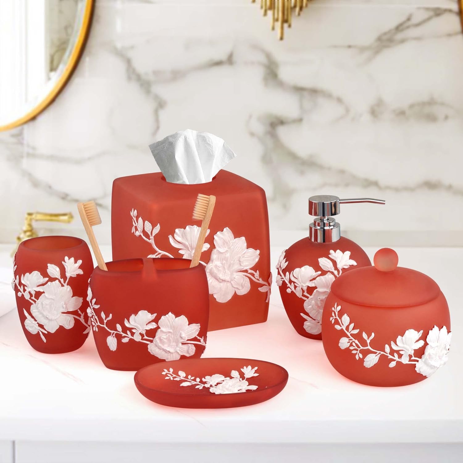 Elegant 6-Piece Bathroom Accessories Set Perfect for Modern Home