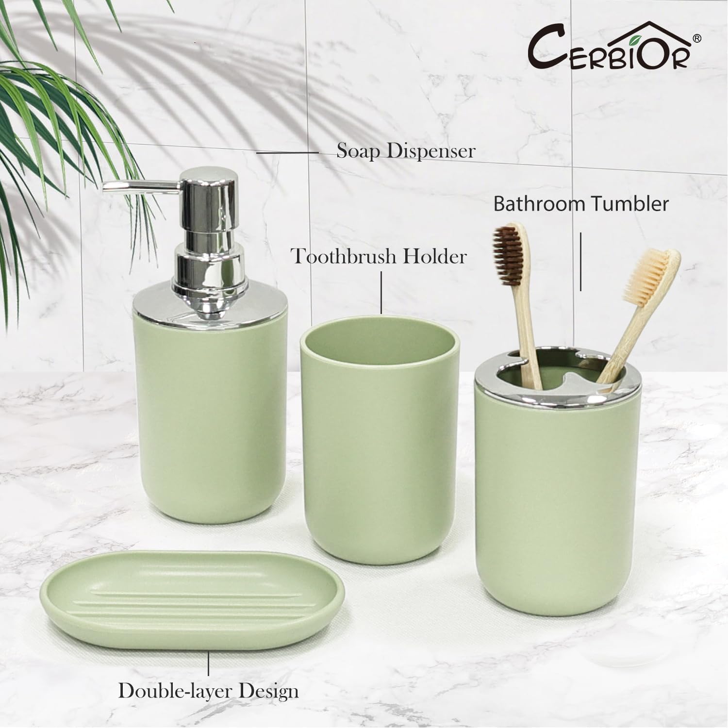 Elegant 6-Piece Bathroom Set with Durable plasticEnumerable