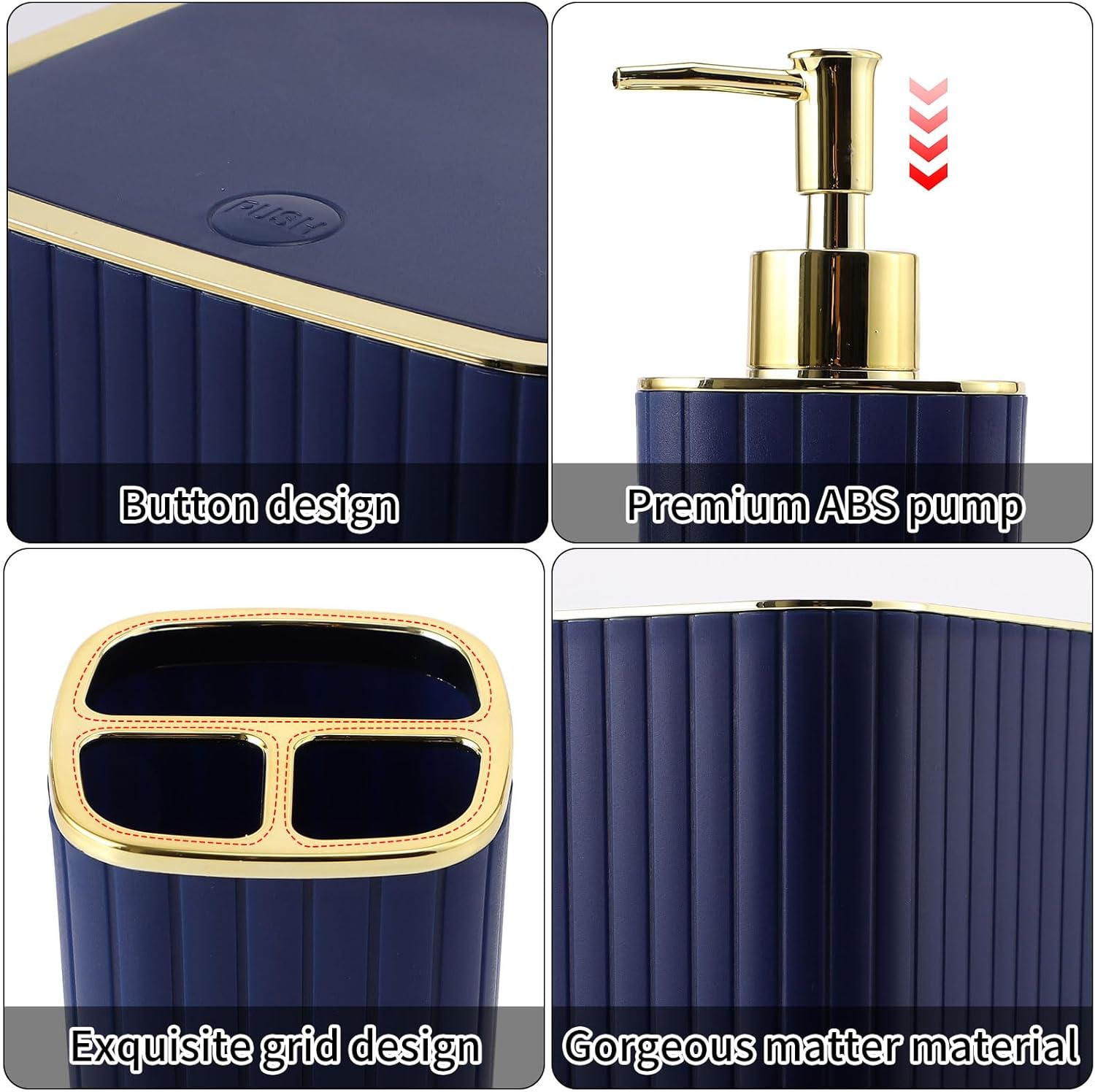 XLHOMO 26-Piece Blue Bathroom Set with Everything You Need