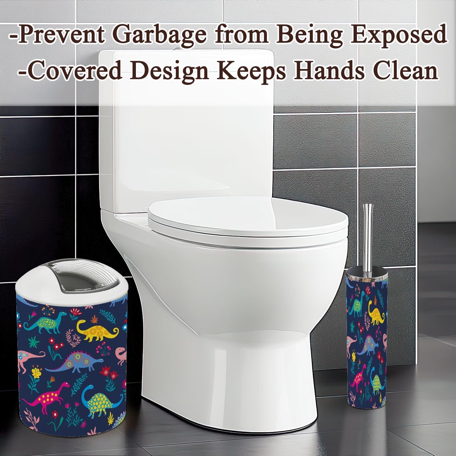 Bathroom Accessories Set Dinosaur Rocks Kids Style