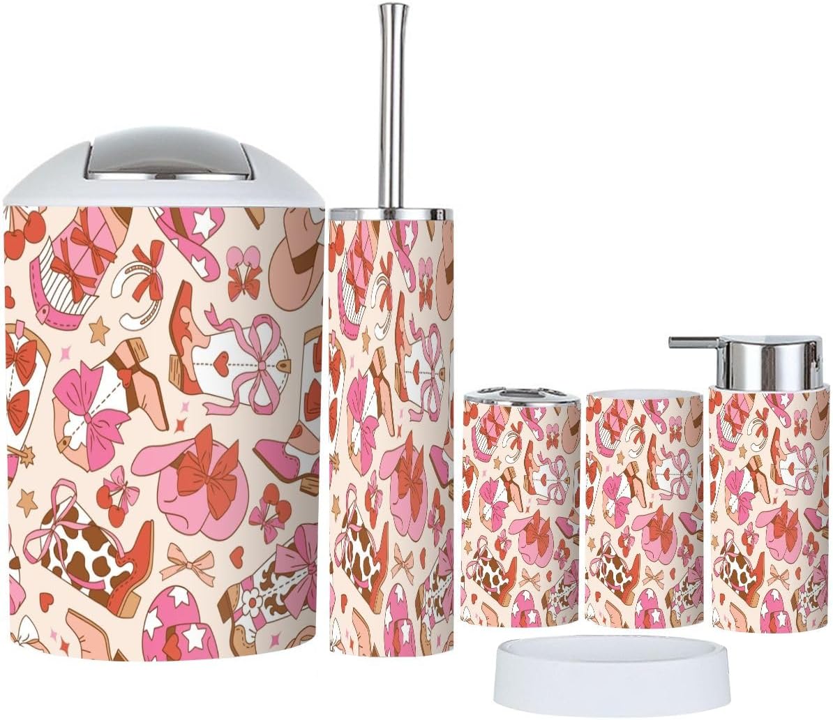Stylish 6-Piece Cowgirl Bathroom Set with Durable Design