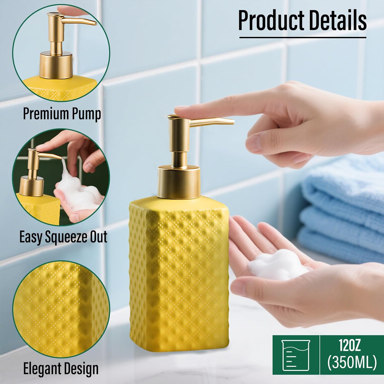 Elegant Yellow bathroom set for a clean and stylish look
