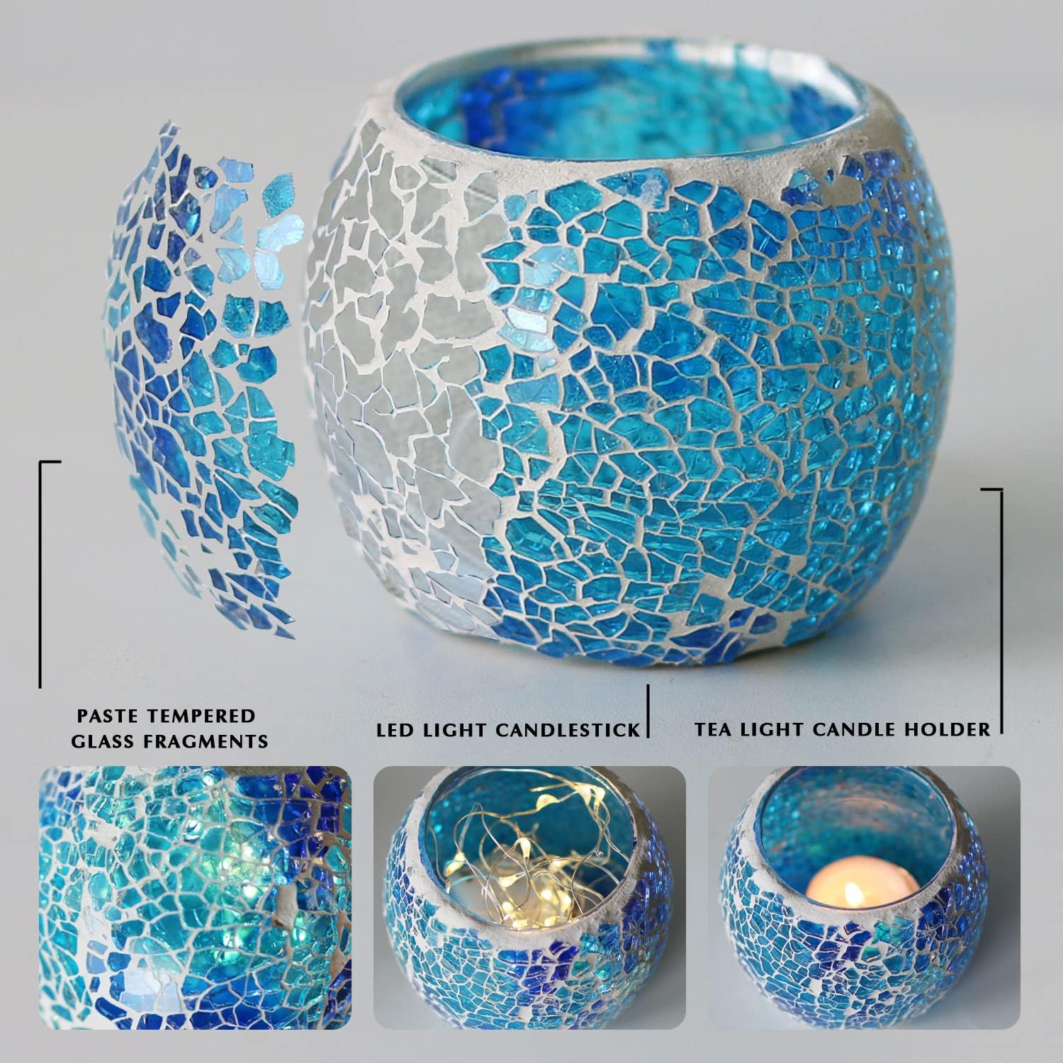 ZHAOHAI Mosaic Candle Holder